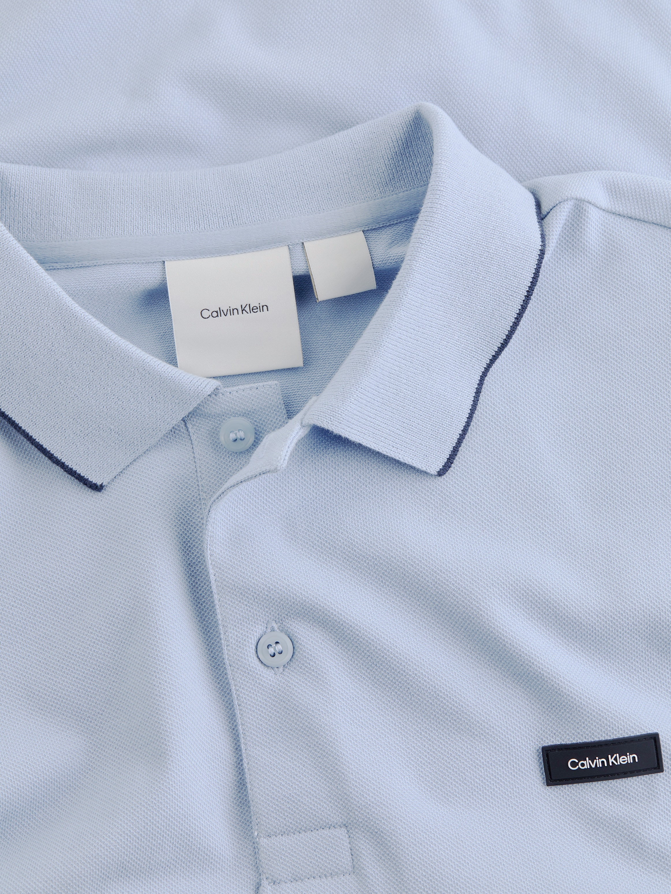 Calvin Klein Poloshirt »STRETCH PIQUE TIPPING POLO«, mit Streifendetail am Kragen