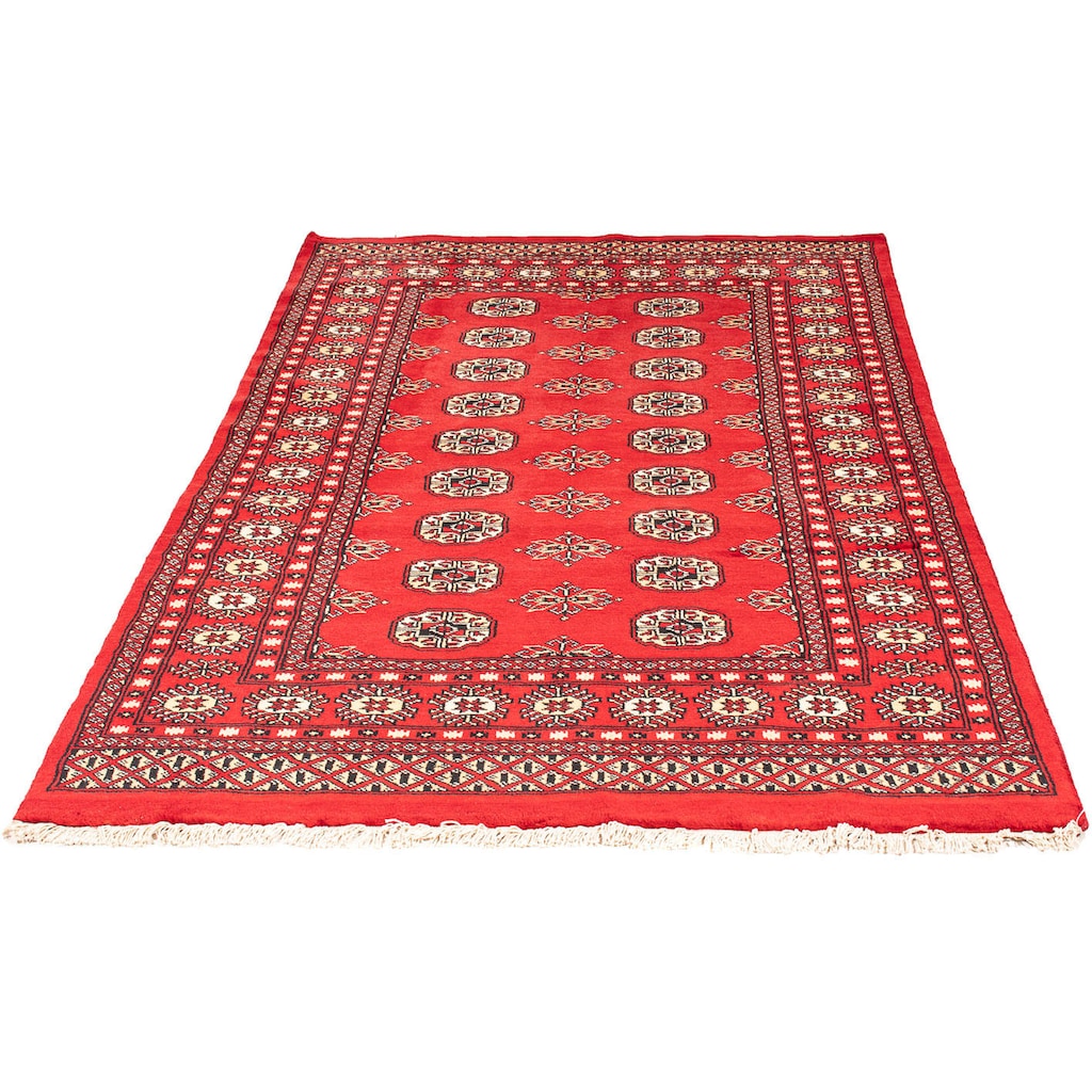 morgenland Orientteppich »Pakistan - 183 x 118 cm - rot«, rechteckig, Wohnzimmer, Handgeknüpft, Einzelstück mit Zertifikat