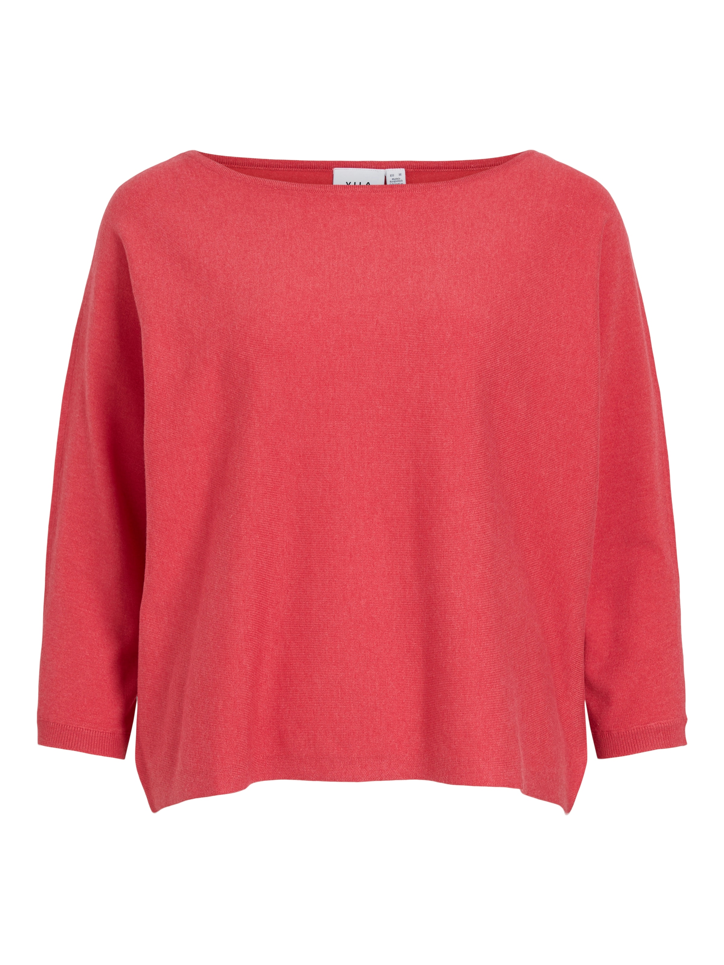 Vila 3/4 Arm-Pullover »VIMALU BOATNECK 3/4 SLEEVE KNIT TOP-NOOS« Materialmix, loose fit