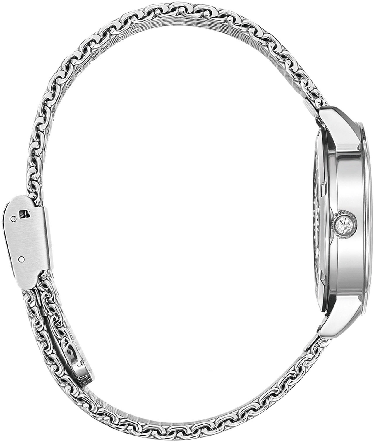 THOMAS SABO Quarzuhr »SNOW FLAKE«, Armbanduhr, Damenuhr, Edelstahlarmband, analog, Saphirbeschichtung