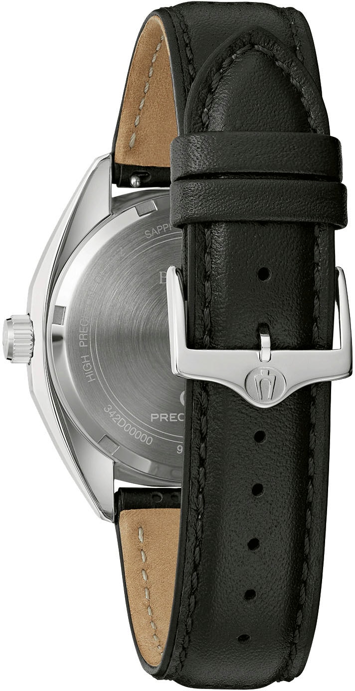 Bulova Quarzuhr »Jet Star«, Armbanduhr, Herrenuhr, Damenuhr, Lederarmband, Saphirglas