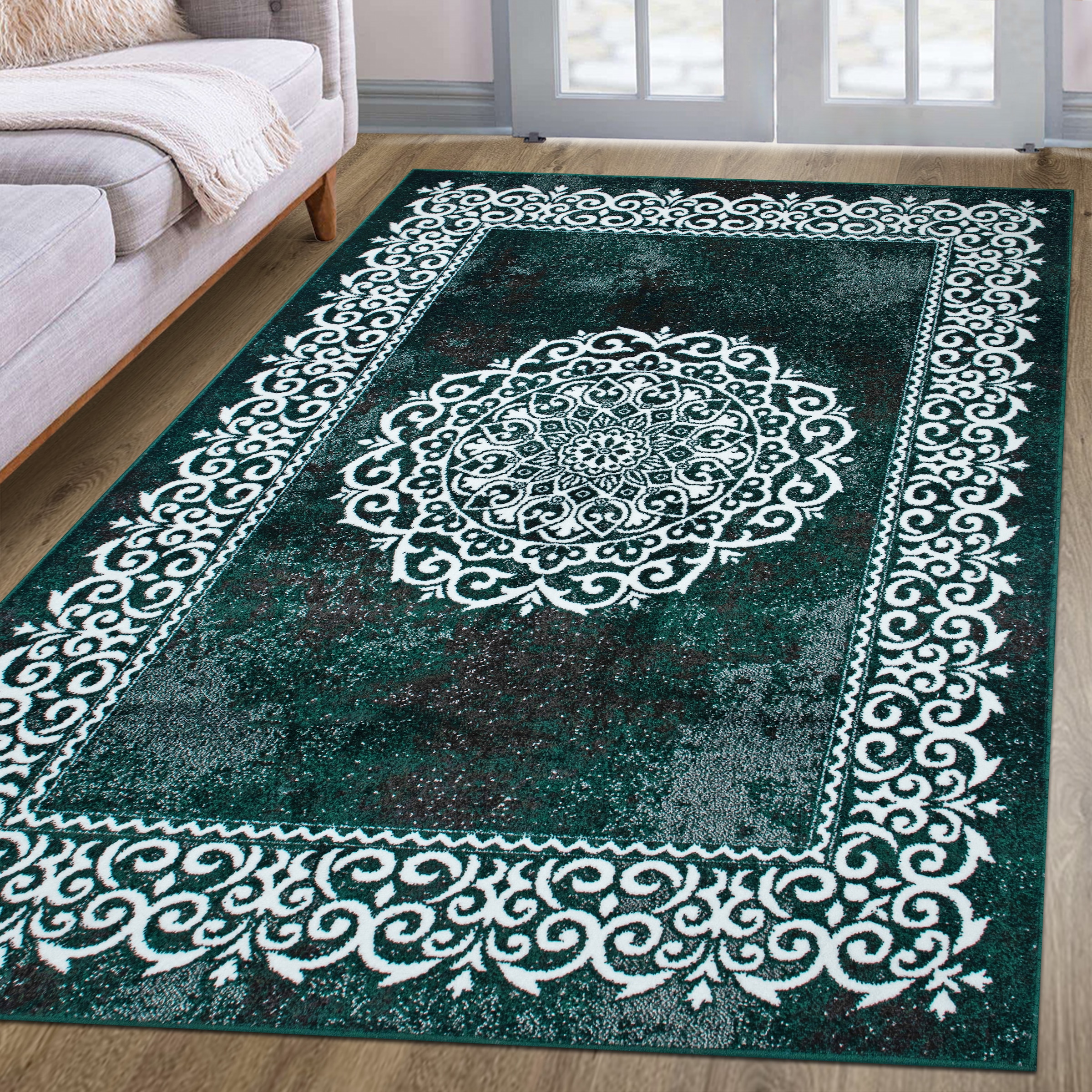 my home Teppich »Dafna« rechteckig 9 mm Höhe Orient-Optik, Vintage Design, Kurzflor, pflegeleicht, dezenter Glanz