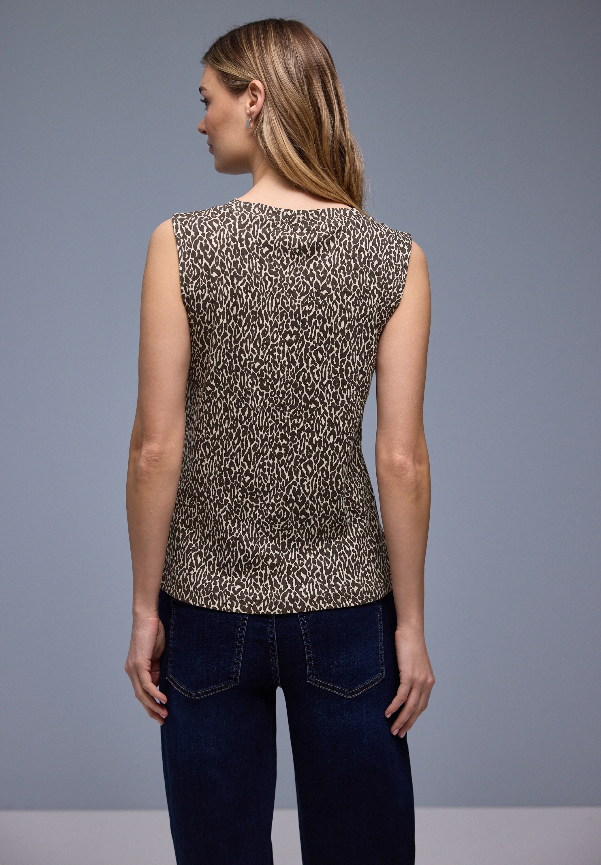 STREET ONE Ripptanktop im Leo-Look / Animal-Print