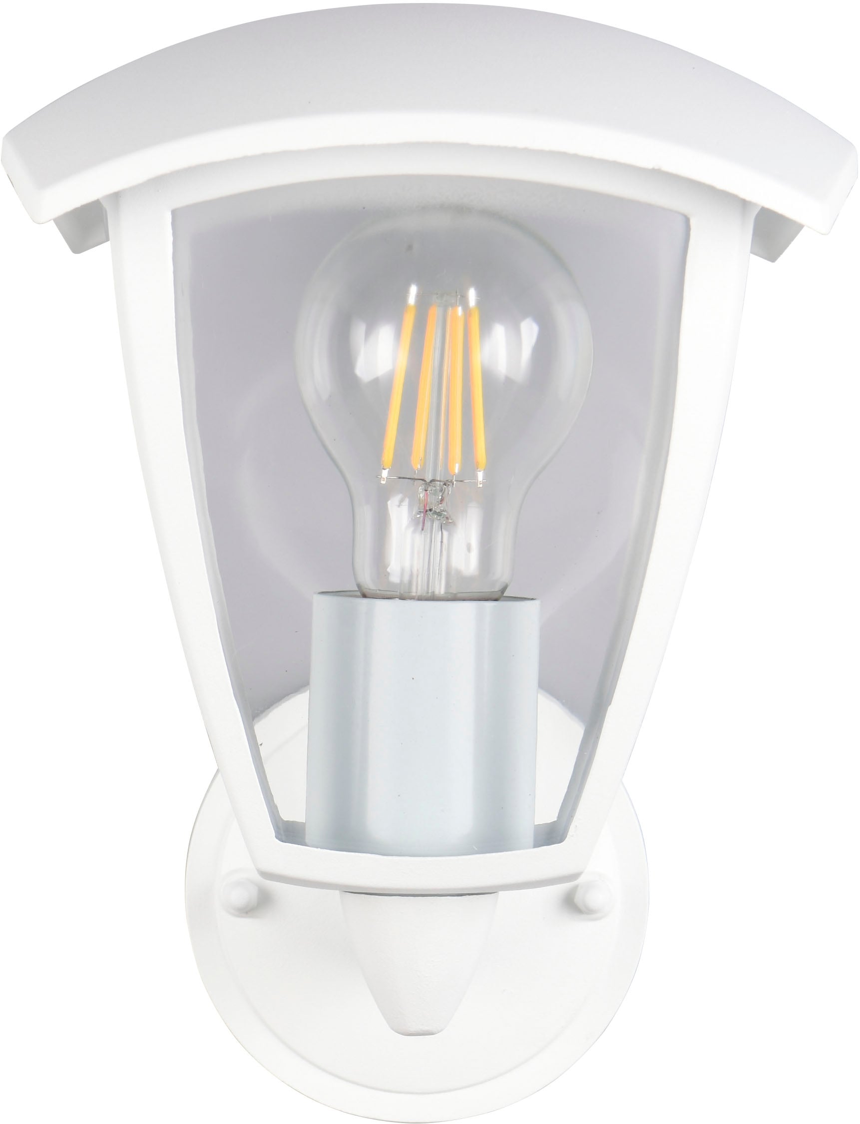 TRIO Leuchten Außen-Wandleuchte »VENTA, Laterne Hauswand Fassadenbeleuchtung, exkl 1x E27 max 10W, IP44« E27 1 Stk. warmweiß - kaltweiß Wandlampe Laternen-Optik, aufwärts gerichtet, Schirm Kunststoff