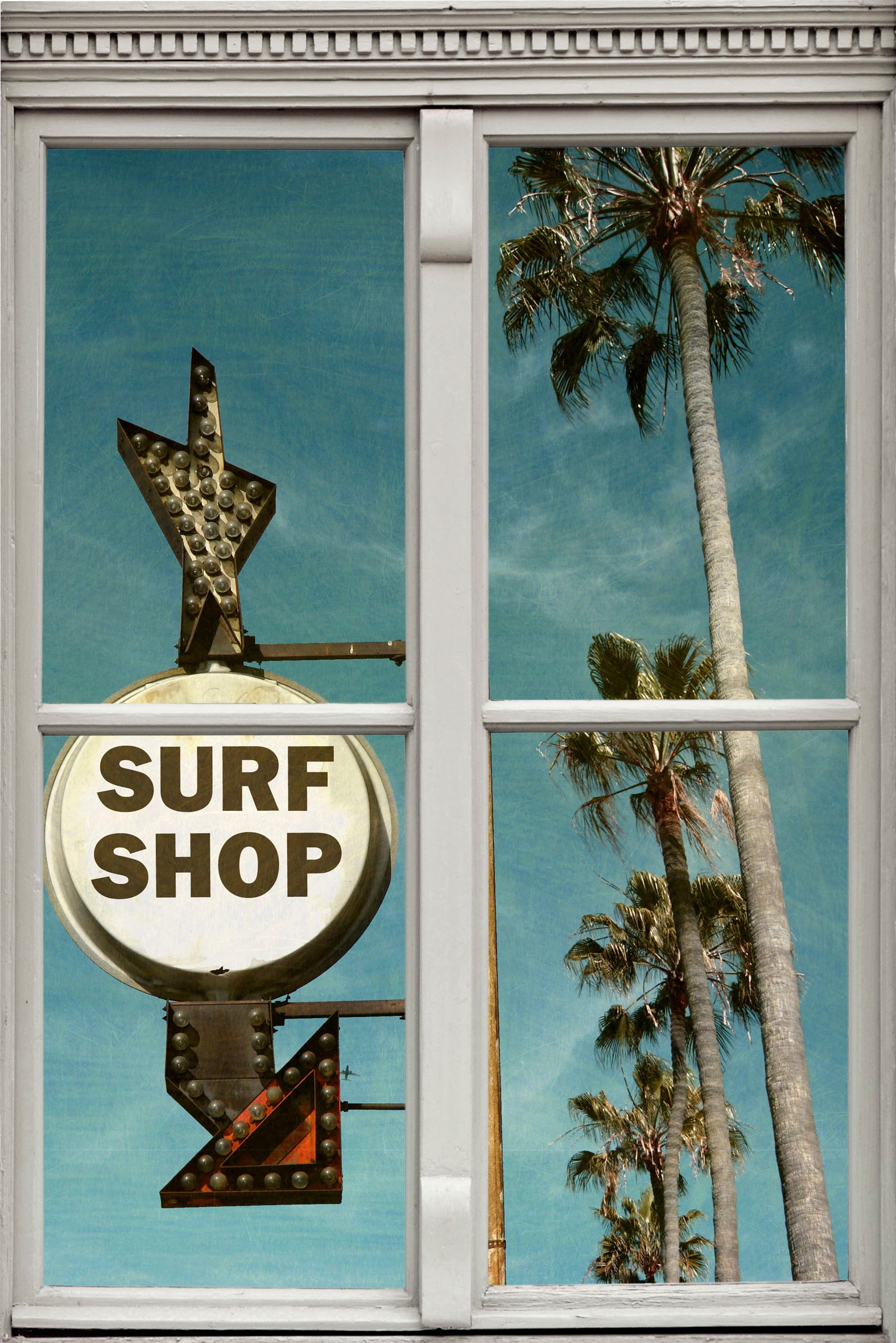 queence Wandsticker »Surf Shop«