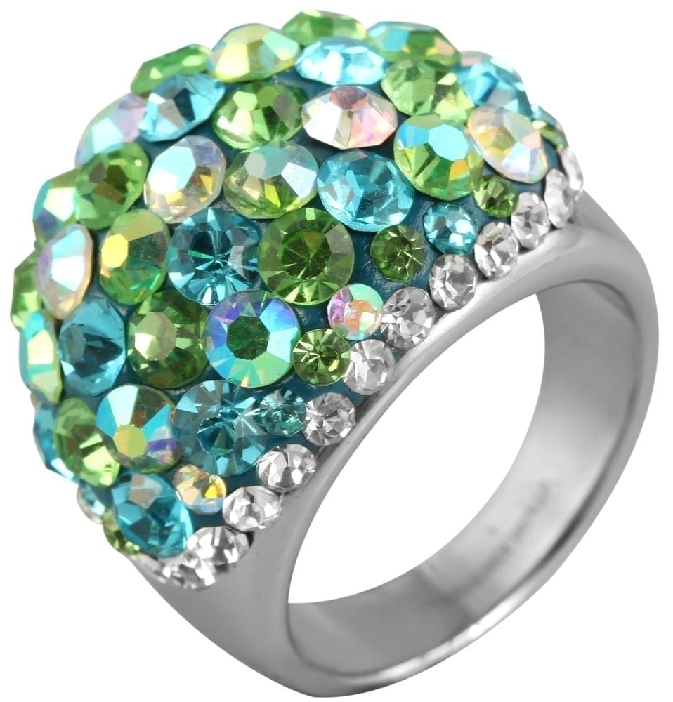 Adelia´s Fingerring »Damen Ring aus Edelstahl mit Strass Steinchen«
