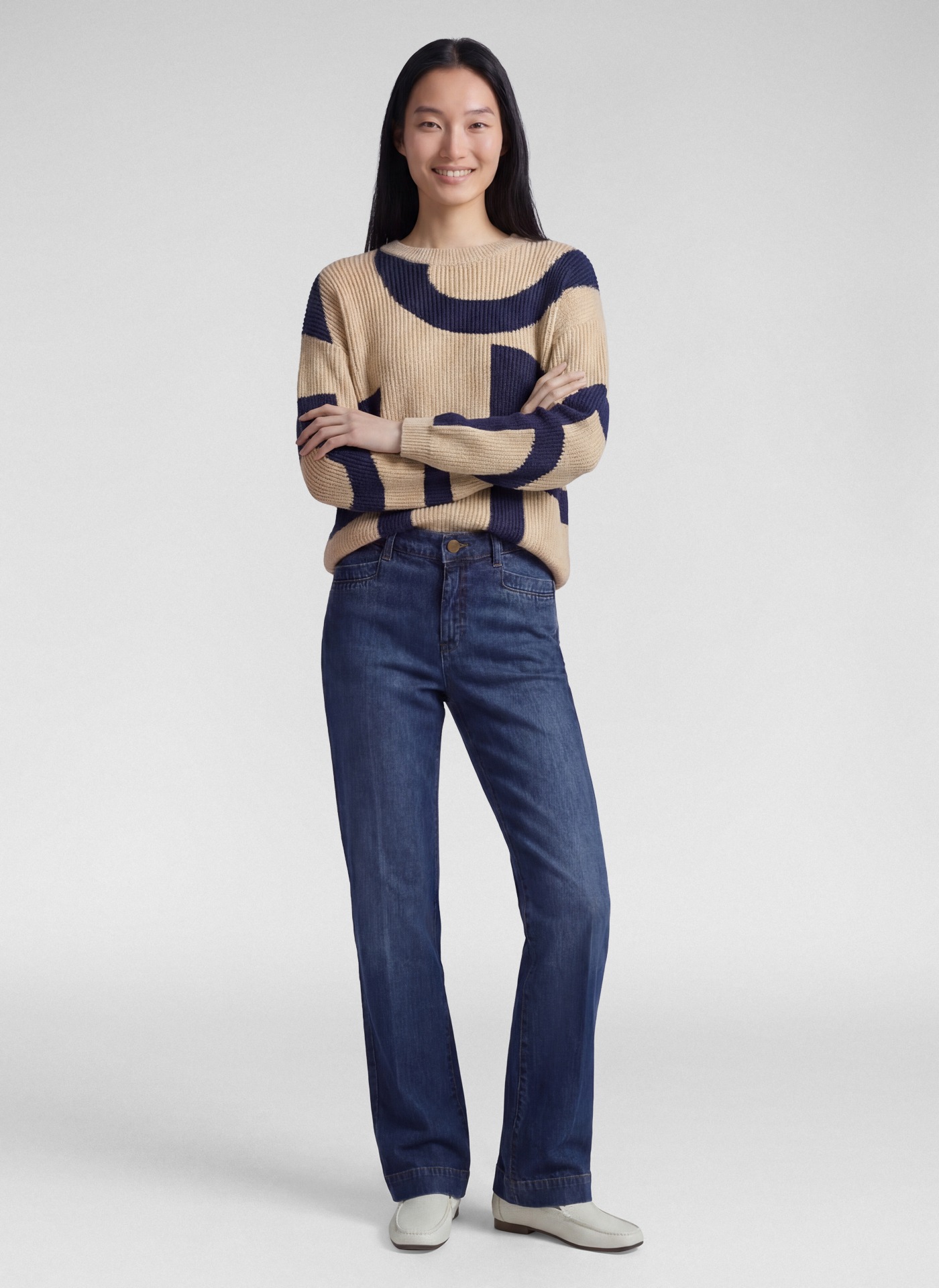 Rabe Strickpullover mit grafischem Muster