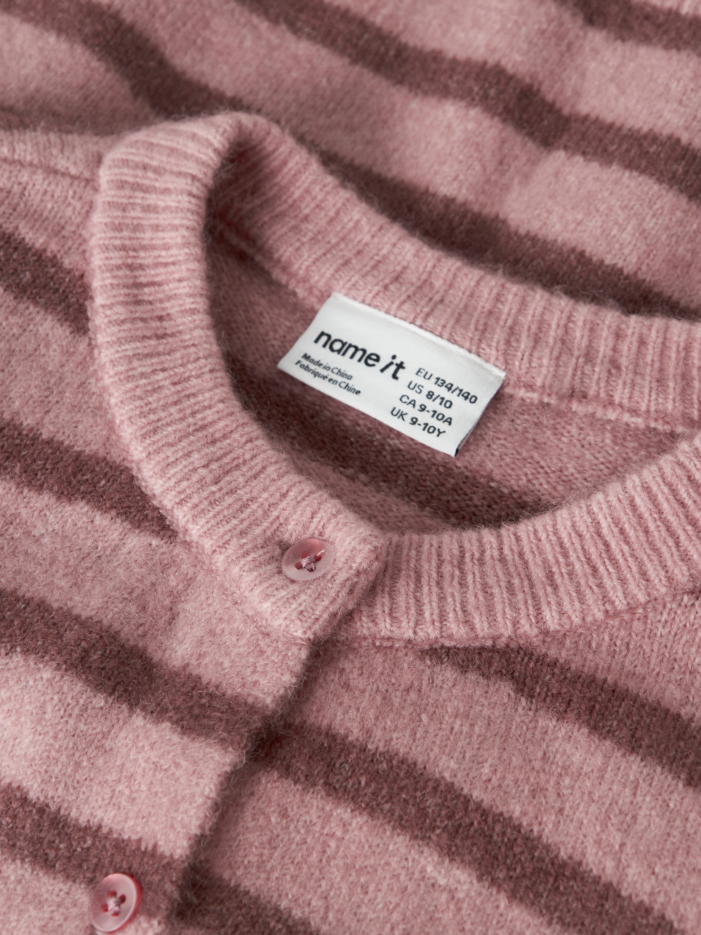 Name It Strickjacke »NKFNERINA LS KNIT CARD« Materialmix, regular fit