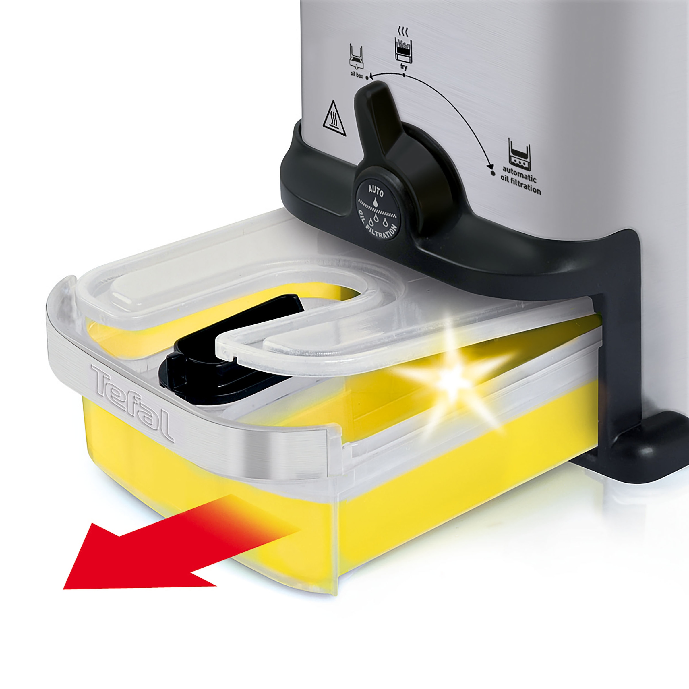 Tefal Fritteuse »Oleoclean Compact«, 1500 W, Fassungsvermögen 2 l, 2 L, Deckel mit Filter, Sichtfenster, Temperaturkontrolle, FR7016