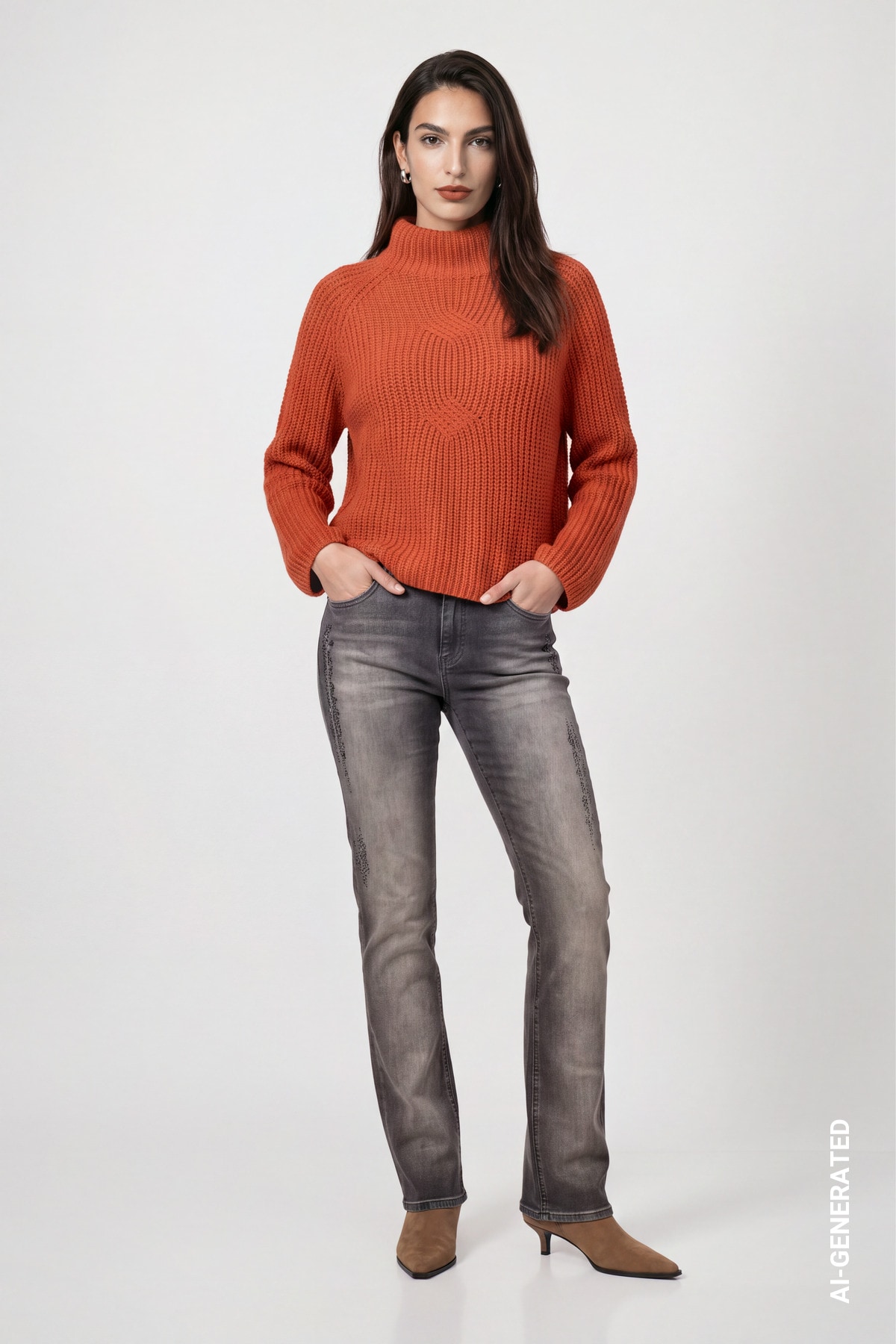 Monari Straight-Jeans Regular fit mit Strassdetails