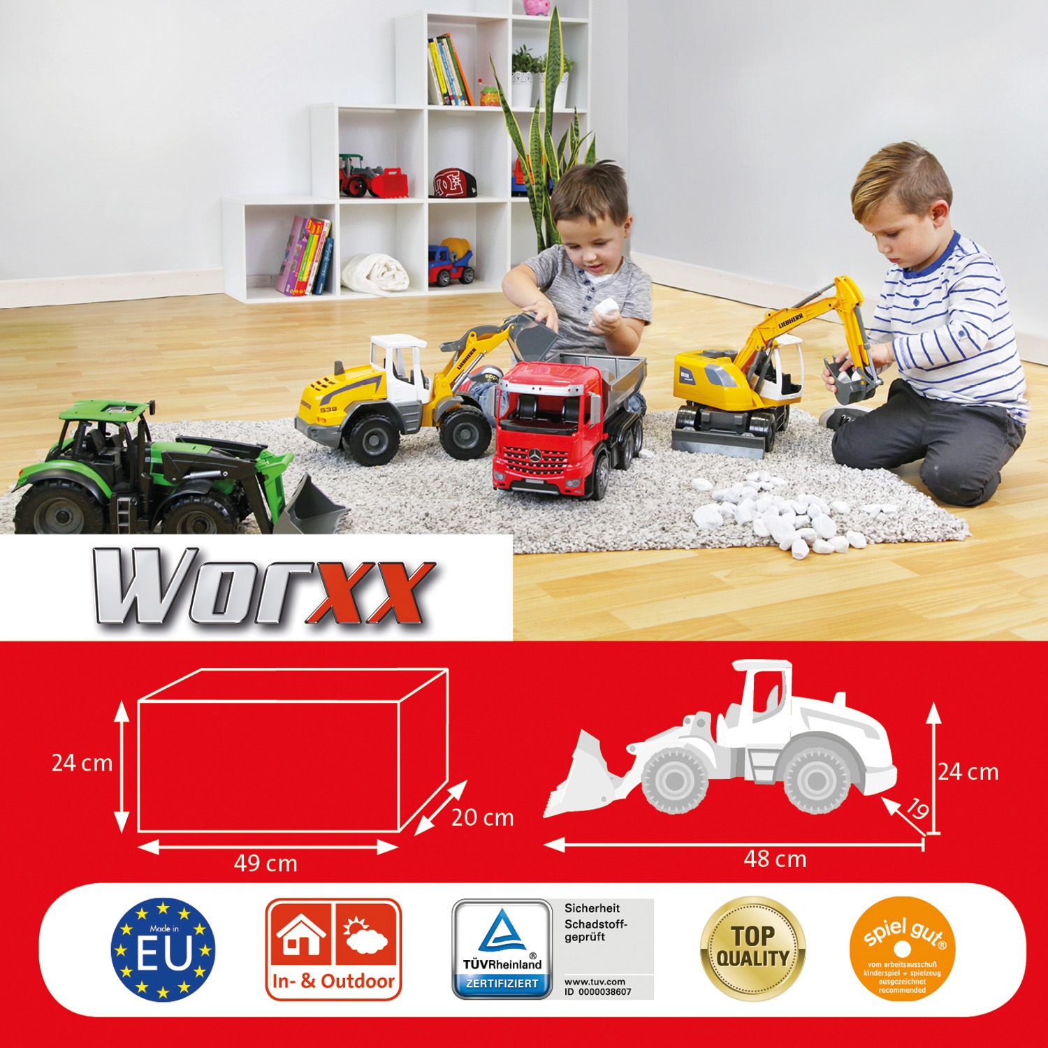 Lena® Spielzeug-Radlader »Worxx, Liebherr L538«, Made in Europe