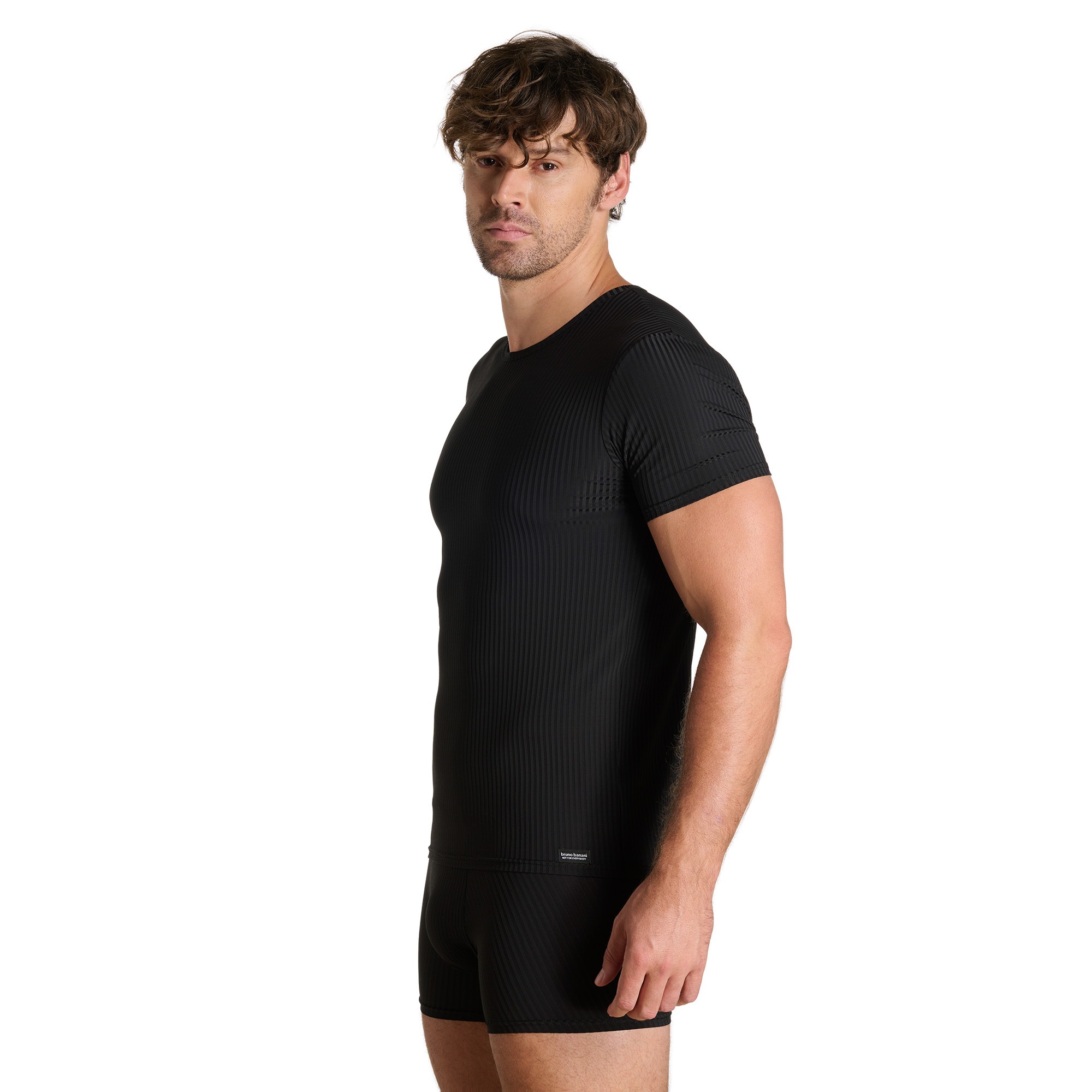 Bruno Banani Rundhalsshirt »ANTISTRESS« Kurzarm, Rundhalsausschnitt, Cotton-Mix