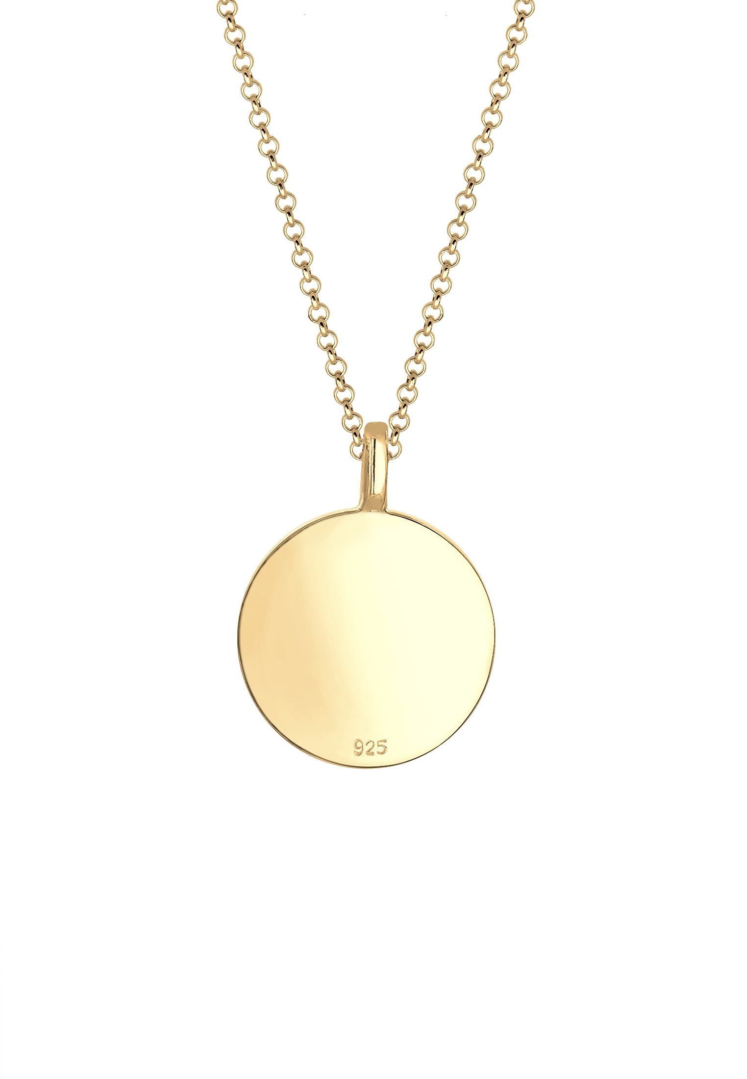 Elli Kette mit Anhänger »Halskette Münze Plättchen Coin Vintage Antik 925er Silber«