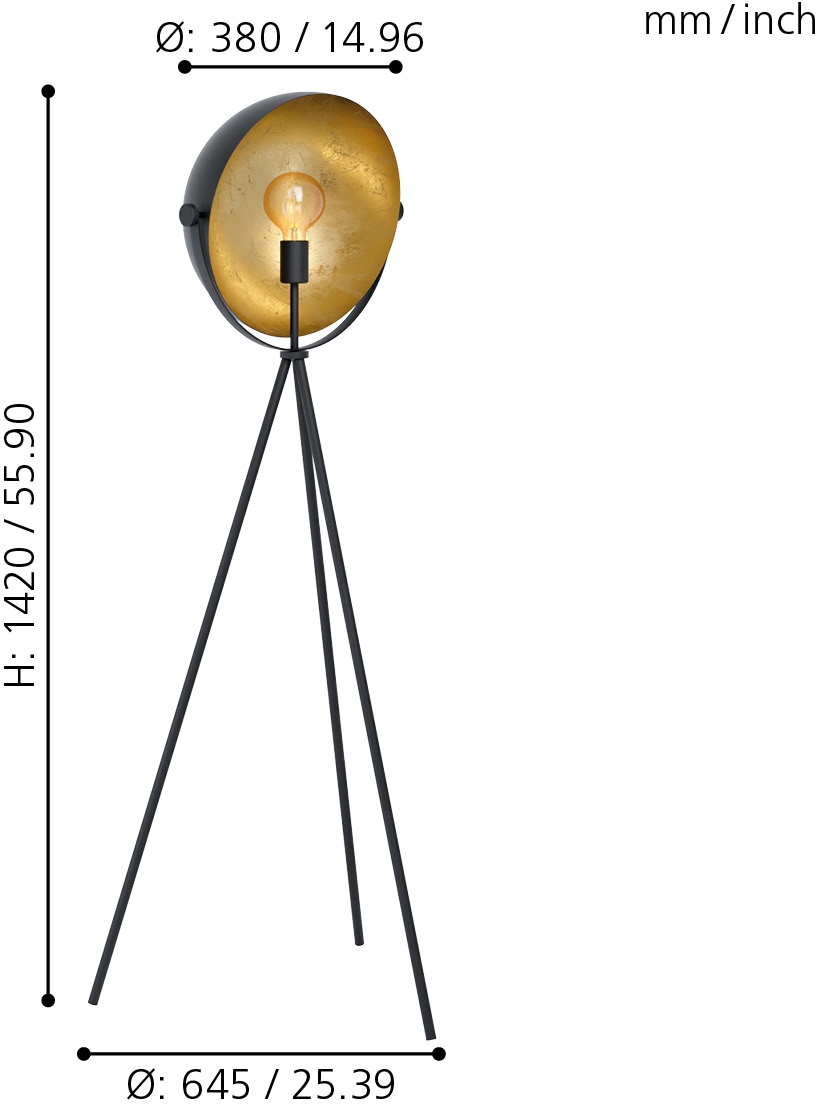 EGLO Stehlampe »DARNIUS«, kaufen bei online 1 flammig-flammig OTTO