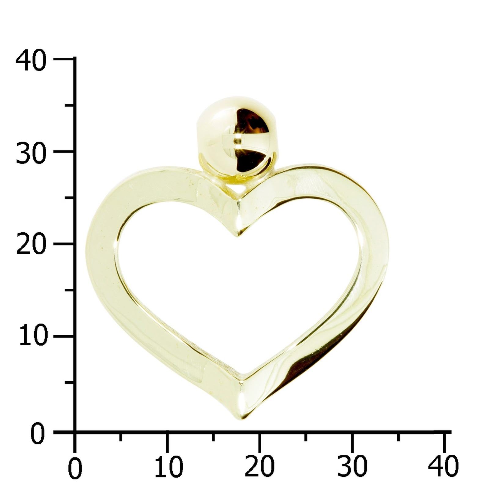 OSTSEE-SCHMUCK Kettenanhänger »- Herz - Gold 333/000 - ,«
