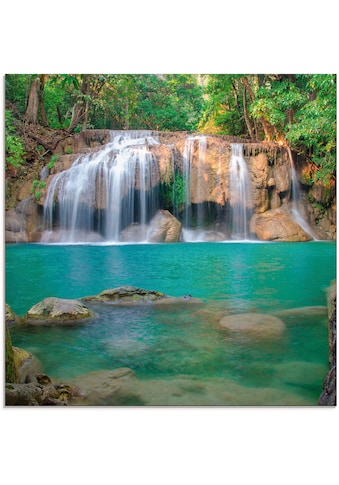Artland Glasbild »Wasserfall im Wald National Park«, Gewässer, (1 St.), in... kaufen