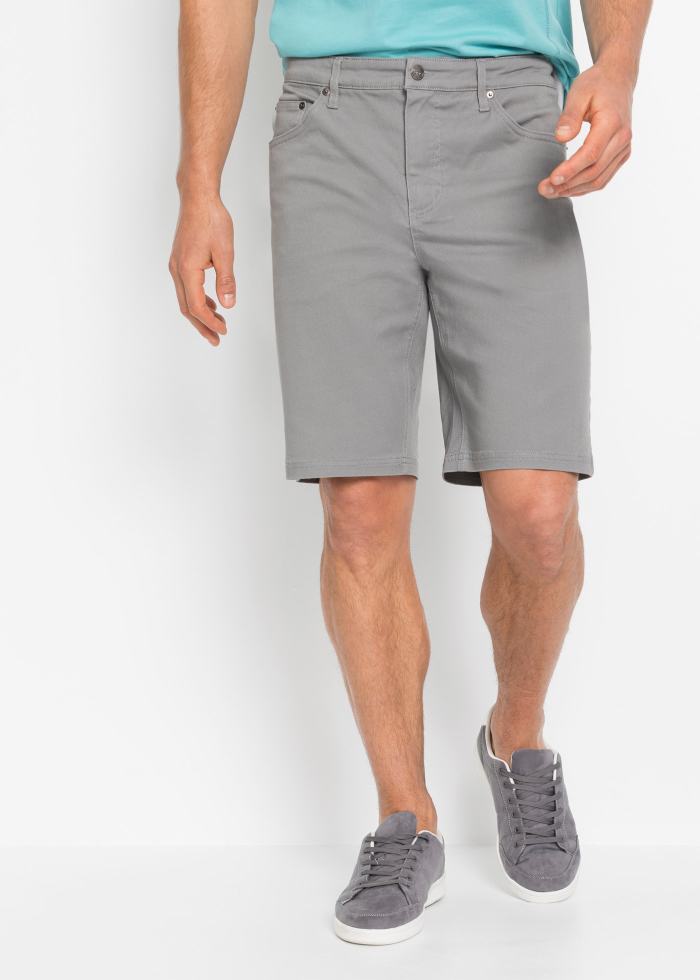 bonprix Bermudas  aus Baumwolle mit Elasthan, mit Stretchanteil, erhöhter Bund