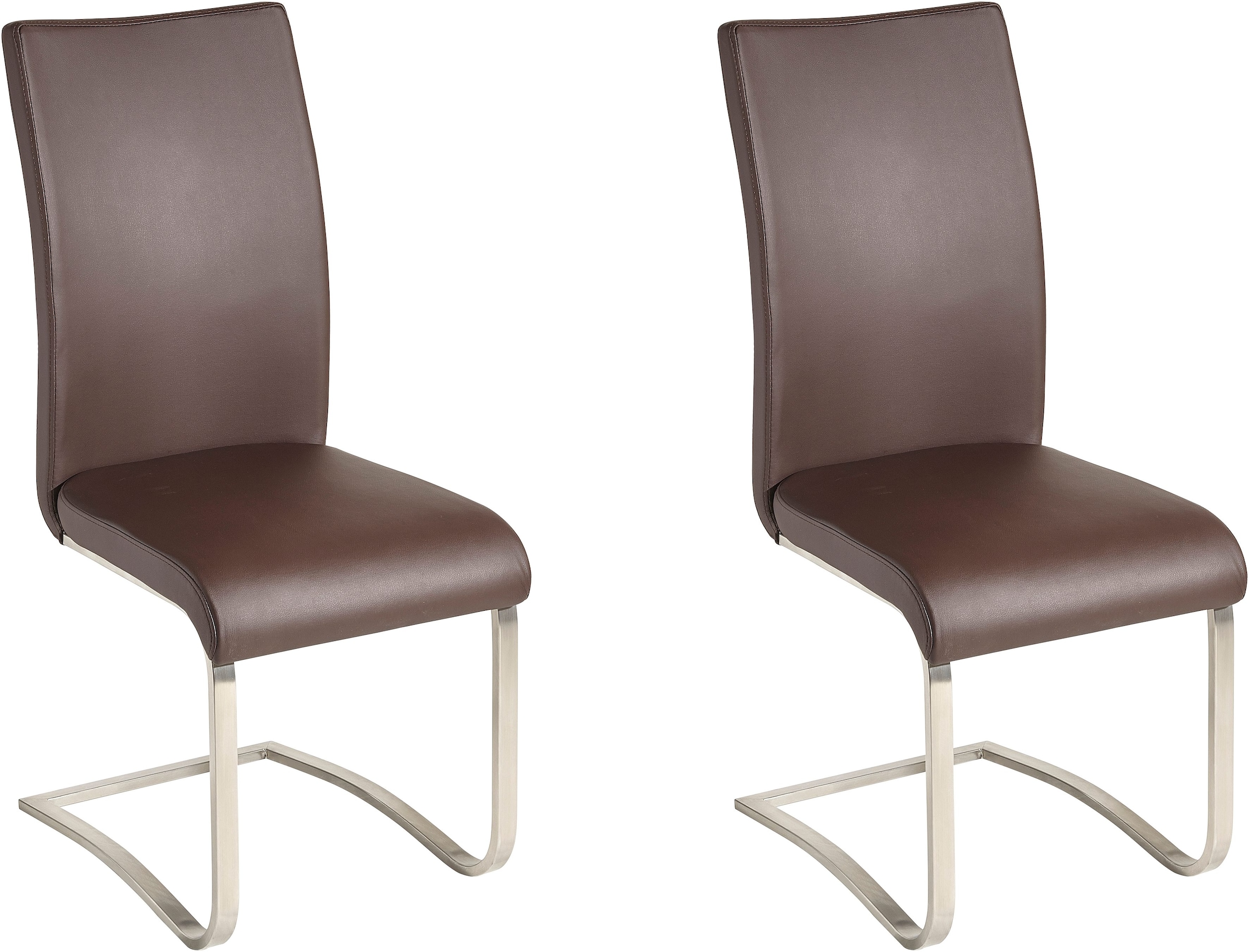 MCA furniture Freischwinger OTTO »Arco«, Stuhl Kg St., Leder, 130 belastbar Echtlederbezug, (Set), Shop 2 Online mit bis