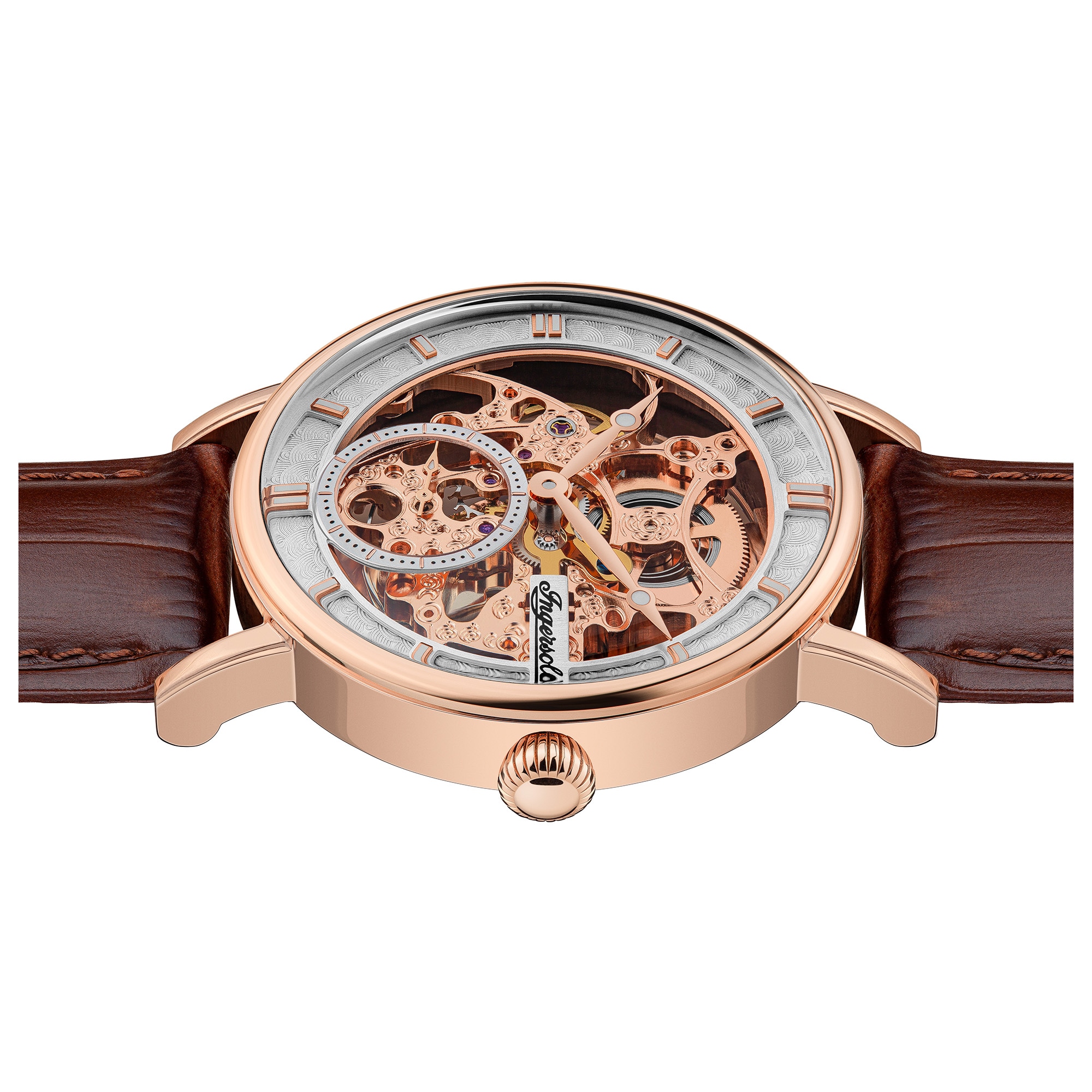 Ingersoll Automatikuhr »The Herald« Armbanduhr, Herrenuhr, Mechanische Uhr, Lederarmband, analog