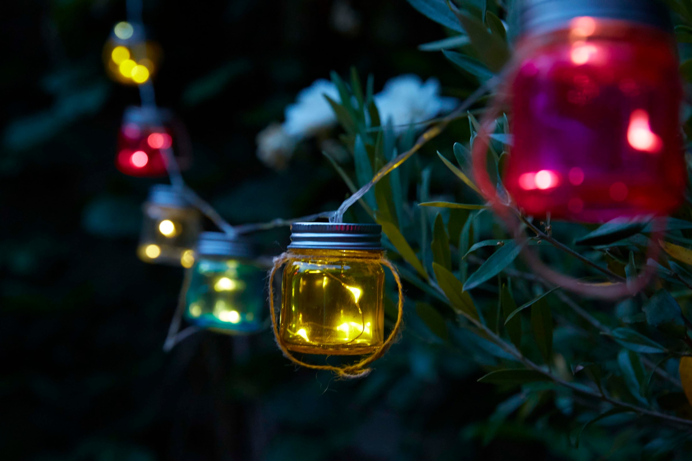 LUXFORM Lichterkette »Solar-Lichterkette Blanes - Partybeleuchtung 8xLED«, Aus Glas gefertigt