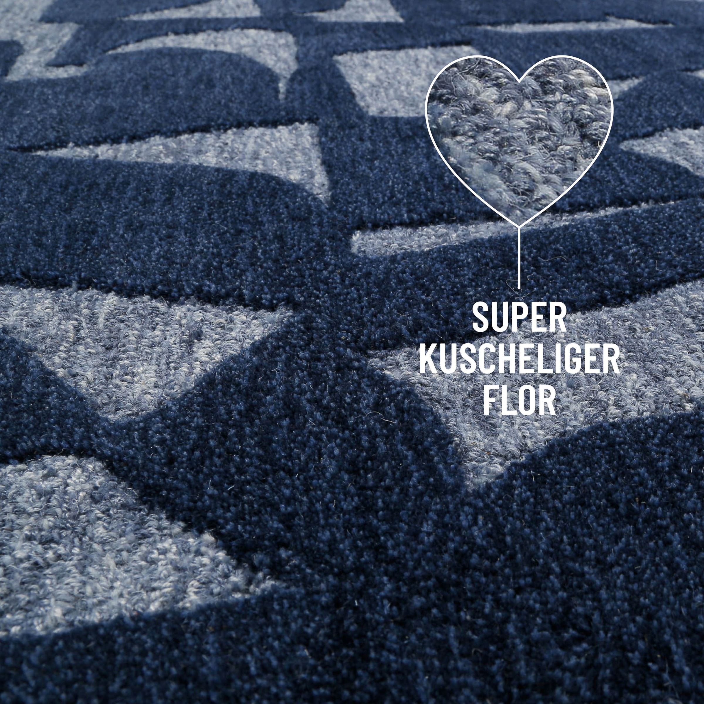 Wecon home Teppich »Ocean State« rechteckig 10 mm Höhe handgefertigt, gemustert, pflegeleicht, Wolle, Wohnzimmer, Esszimmer