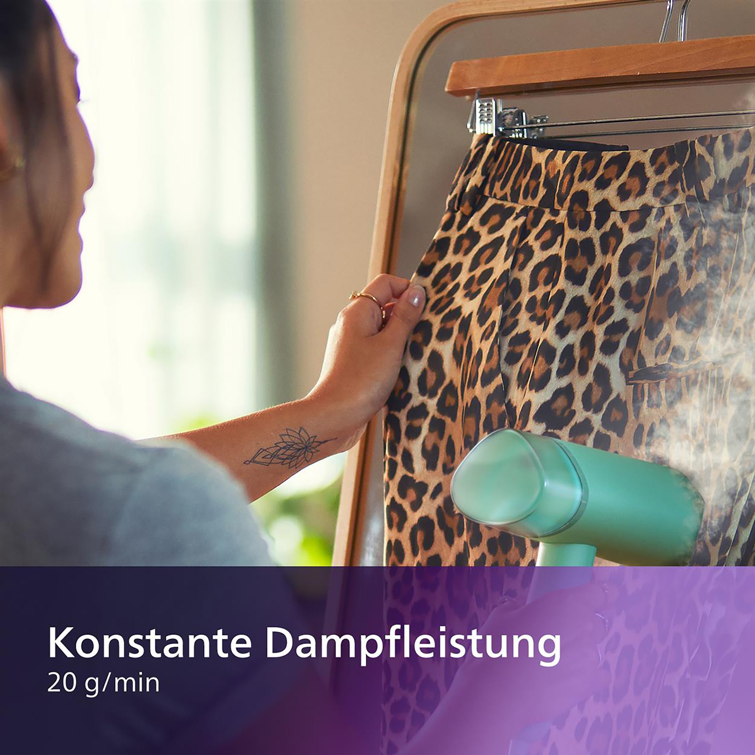 Philips Dampfbürste »STH3010, 100 ml abnehmbarer Wassertank«, 1000 W, kompakter und einklappbarer Steamer, Aufbewahrungstasche inkl.