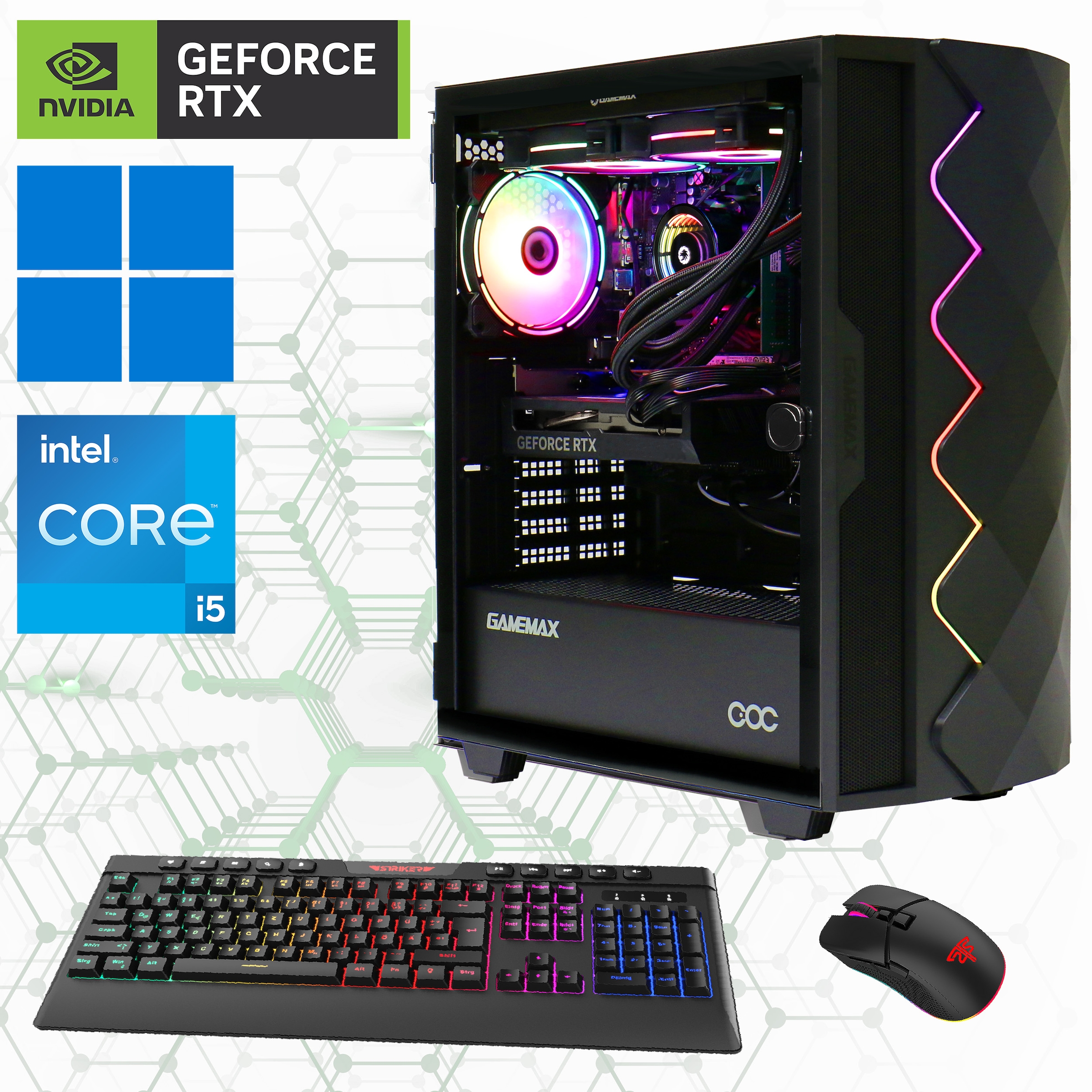 Gaming-PC »GAMEMAX Diamond BK 7077«, DDR5, PCIe SSD Gen4, Windows 11