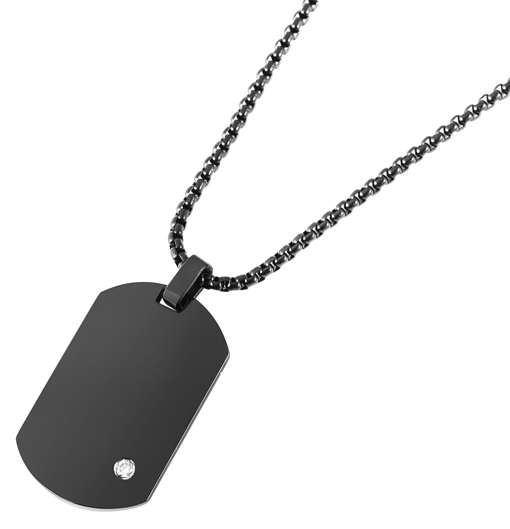Adelia´s Gliederkette »Damen Halskette aus Edelstahl mit Strass Steinchen 61 cm«