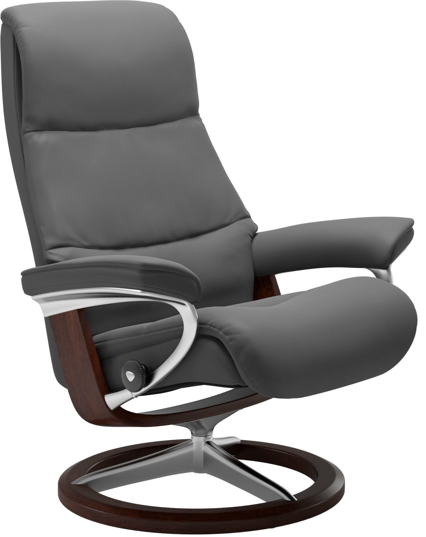 Stressless® Relaxsessel »View« Set, Relaxsessel mit Hocker,  mit Signature Base, Größe M,Gestell Braun