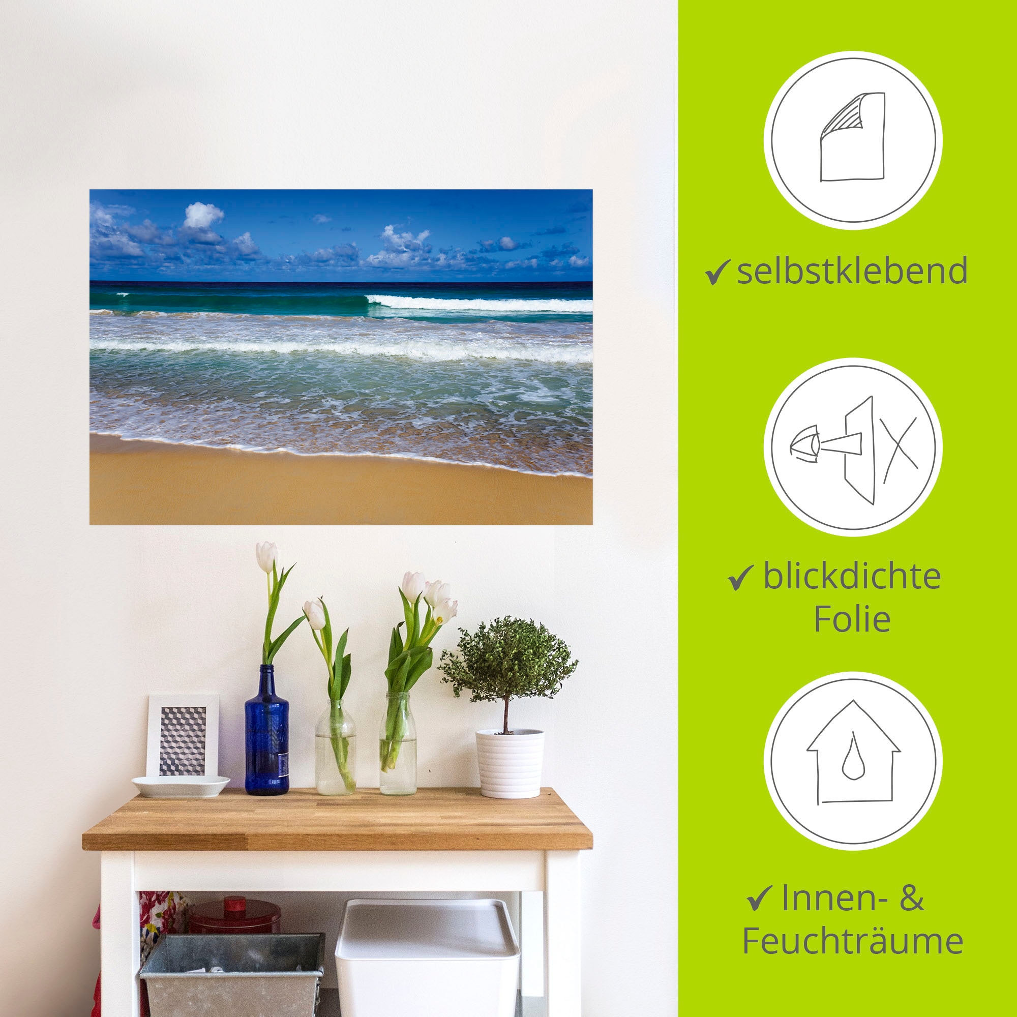 Artland Wandbild »Strand El Macao, Punta Cana«, Karibikbilder, (1 St.), als Alubild, Leinwandbild, Wandaufkleber oder Poster in versch. Größen