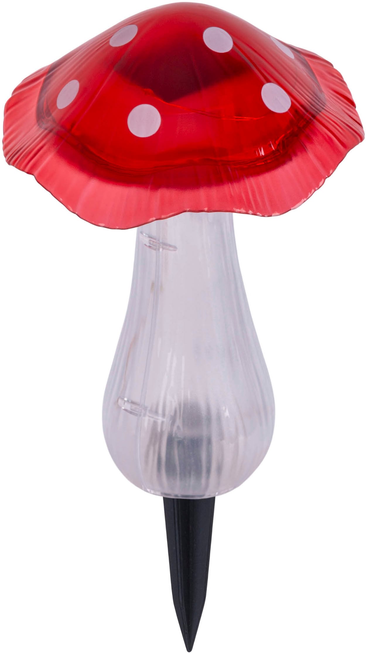 näve LED Solarleuchte »Mantar« LED-Modul 2 Stk. Kaltweiß 2er Set Dekoerdspieß Pilze rot und gelb, Dämmerungssensor, kaltweiß