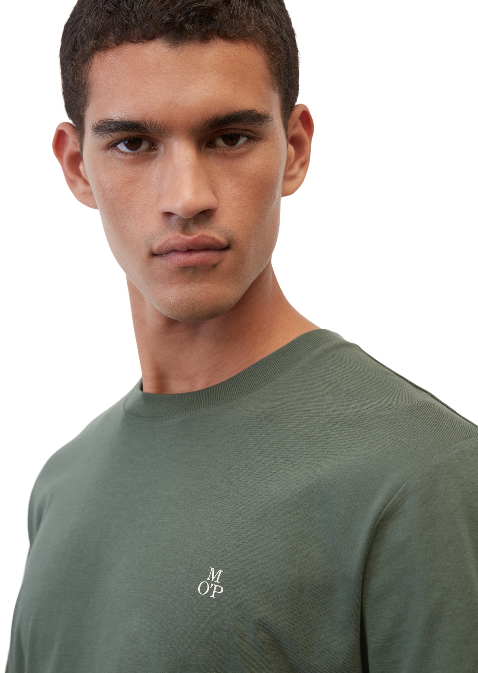 Marc O'Polo T-Shirt Logo-T-Shirt aus Bio-Baumwolle