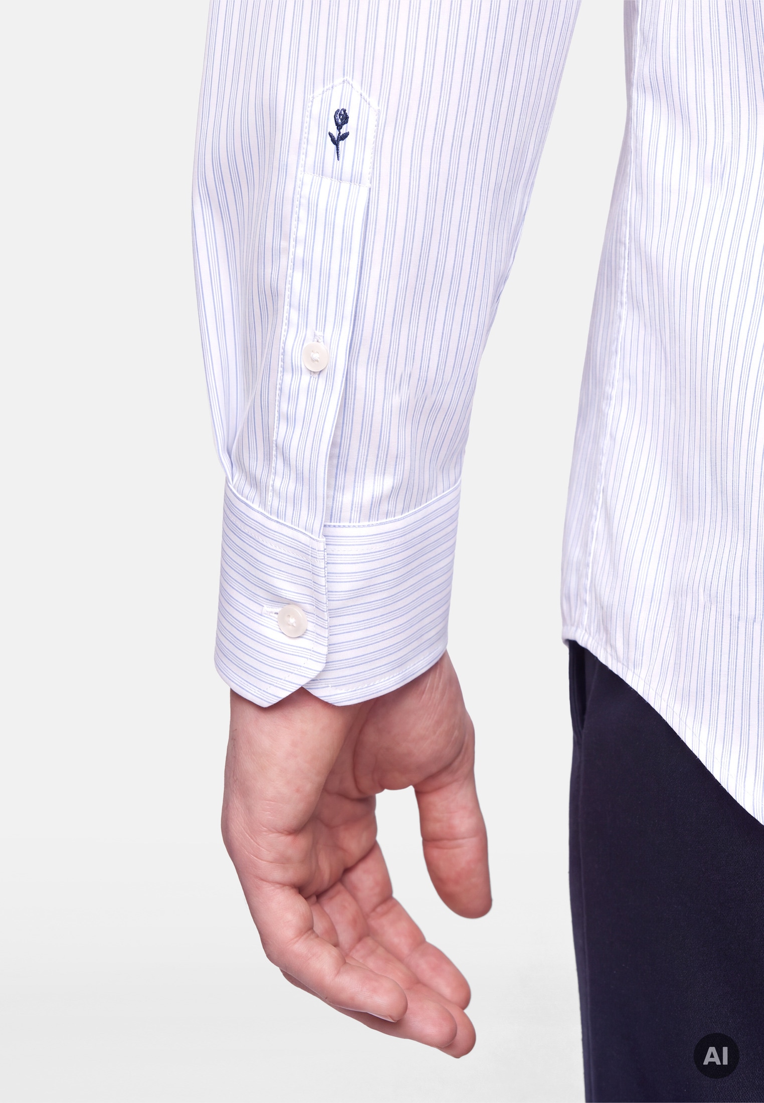 seidensticker Businesshemd »Schwarze Rose« Slim 1/1 Kentkragen Gestreift