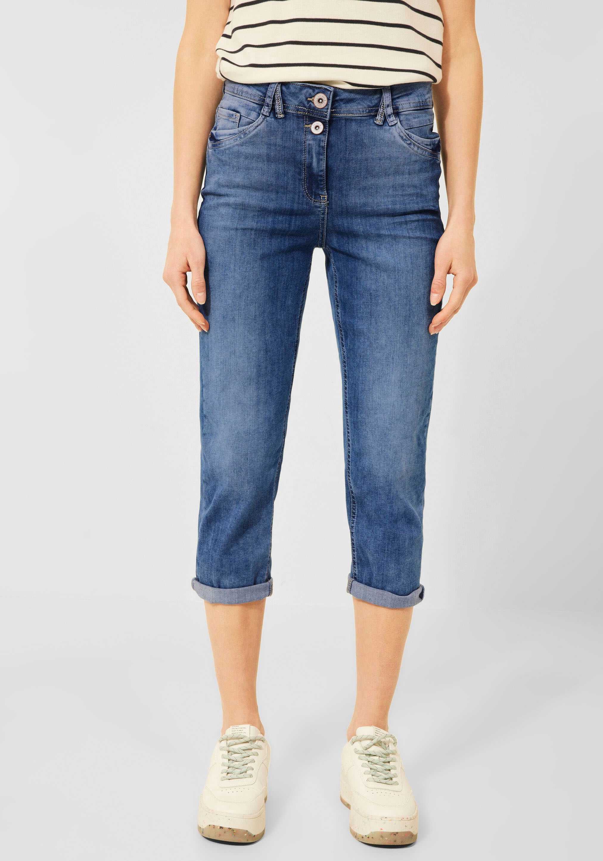 Cecil 3/4-Jeans, mit Passe hinten
