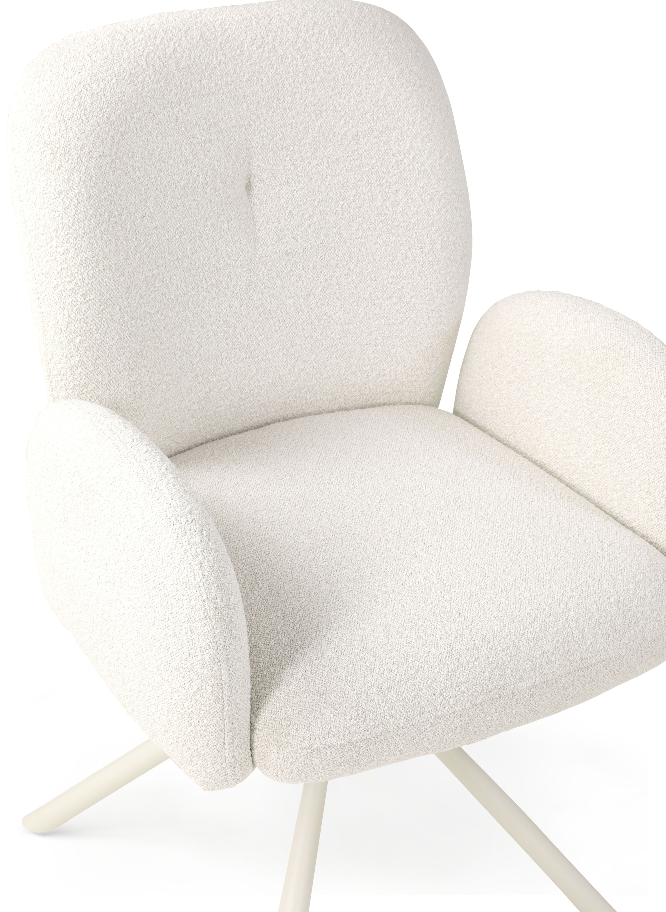 TOM TAILOR HOME Armlehnstuhl »PEBBLE ARMCHAIR«, (Set), 2 St., Webstoff Bouclé, Esszimmerstuhl, mit Armlehnen, 4-Fußgestell, 140 kg belastbar, drehbar
