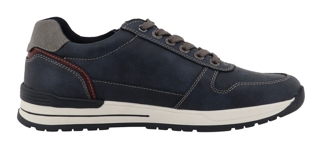 Mustang Shoes Sneaker »Filippo«  Freizeitschuh, Halbschuh, Schnürer mit seitlichem Reißverschluss
