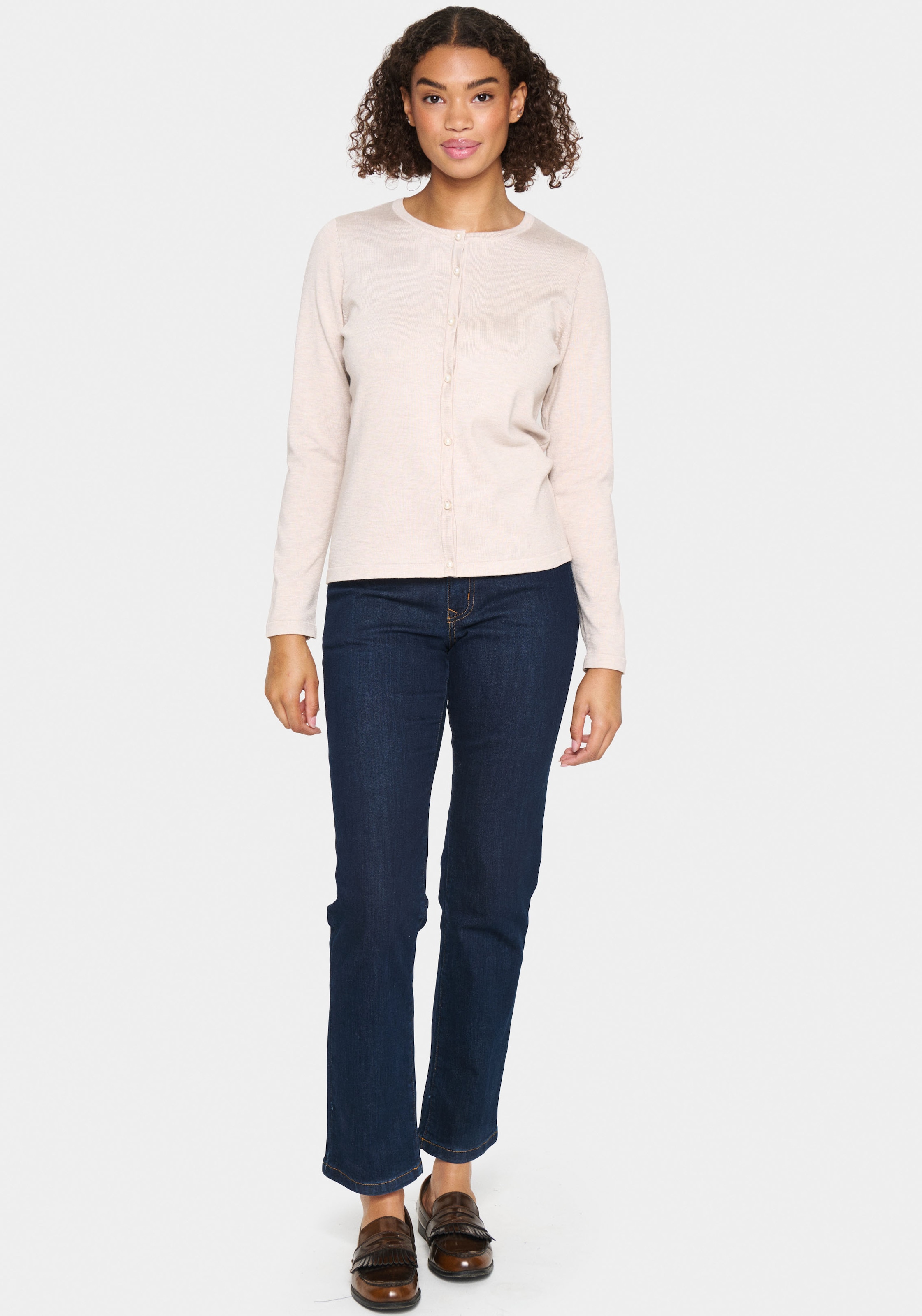 Saint Tropez Strickjacke »JemmaSZ Cardigan«, mit Zierknöpfen