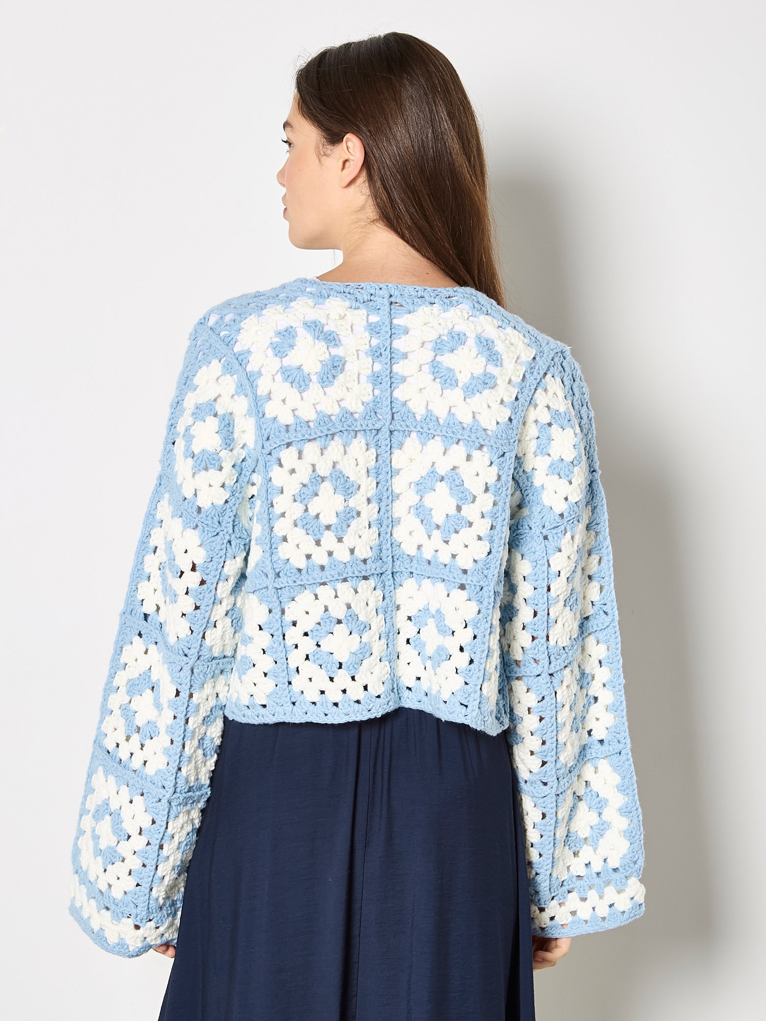 Apricot Strickjacke »Strickjacke« mit Häkelquadraten