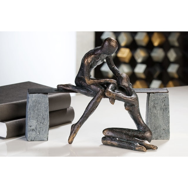Casablanca by Gilde Dekofigur »Skulptur Freundschaft«, (1 St.), Dekoobjekt,  Höhe 22 cm, mit Spruchanhänger, Wohnzimmer bei OTTO