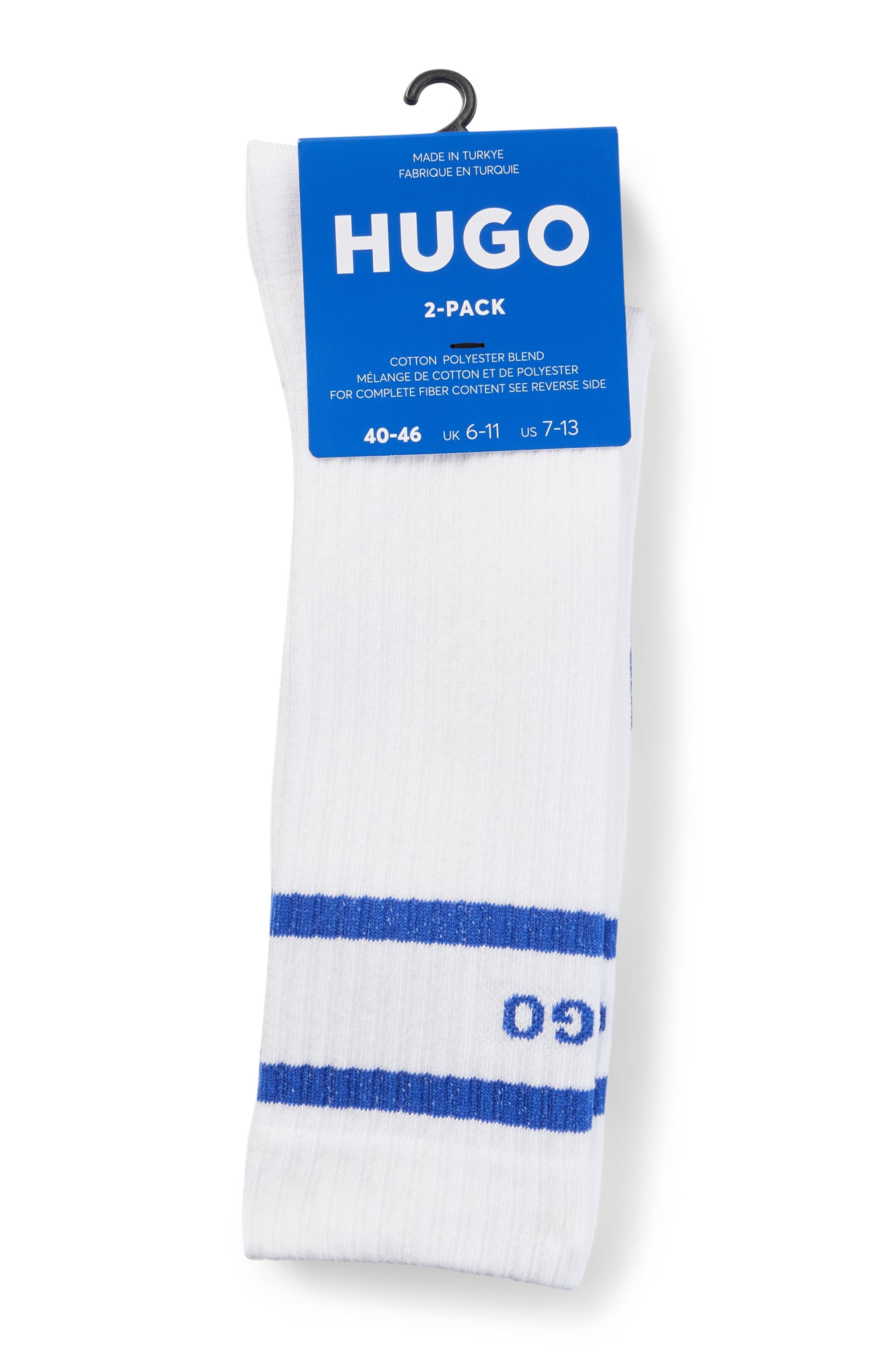 HUGO Blue Freizeitsocken »2P SK BLUE STRIPE CC«, (2 Paar), Unisex Sportsocken High