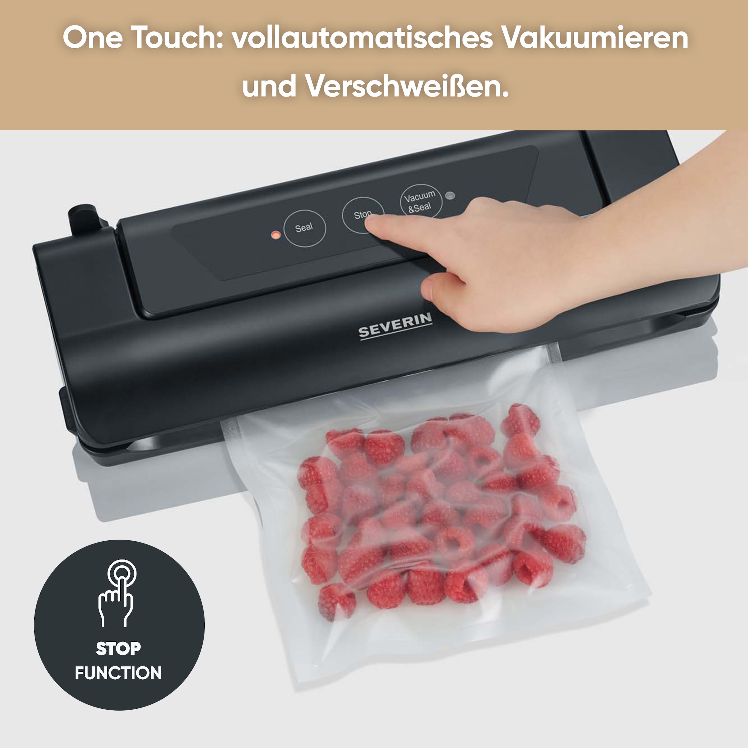 Severin Vakuumierer »FS 3610« 110 W automatisches Vakuumieren + Verschweißen, inkl. 10 Beutel 28 x 35 cm