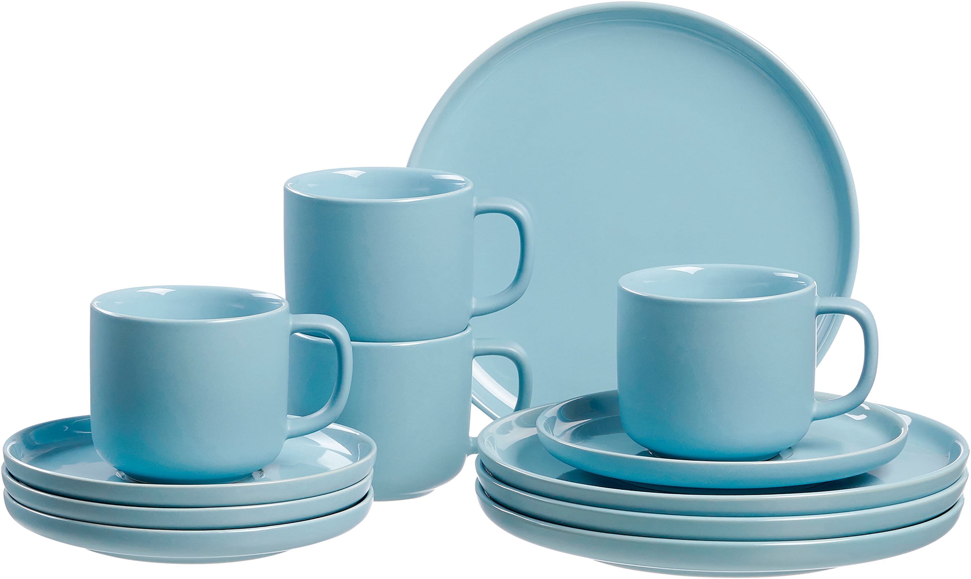 Ritzenhoff & Breker Kaffeeservice »Geschirr-Set, Service Jasper« Scandic Style, 12 Teile, für 4 Personen in blau