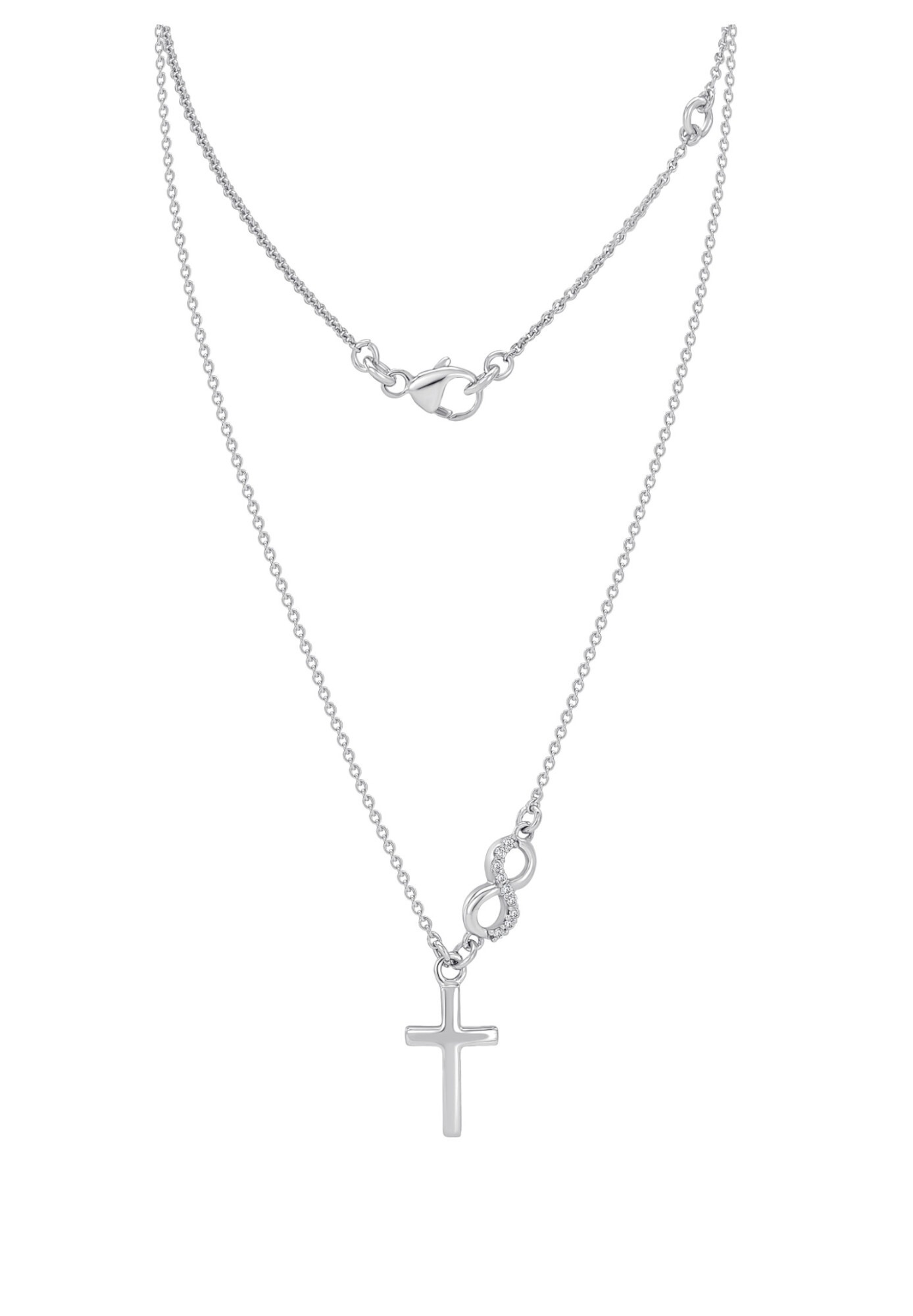 ONE ELEMENT Silberkette »Zirkonia Halskette aus 925 Silber  45 cm«