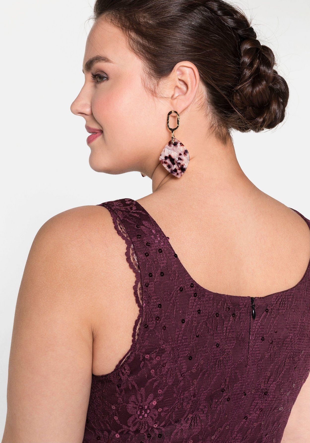 Sheego Abendkleid »Kleid mit floraler Spitze«, mit floraler Spitze