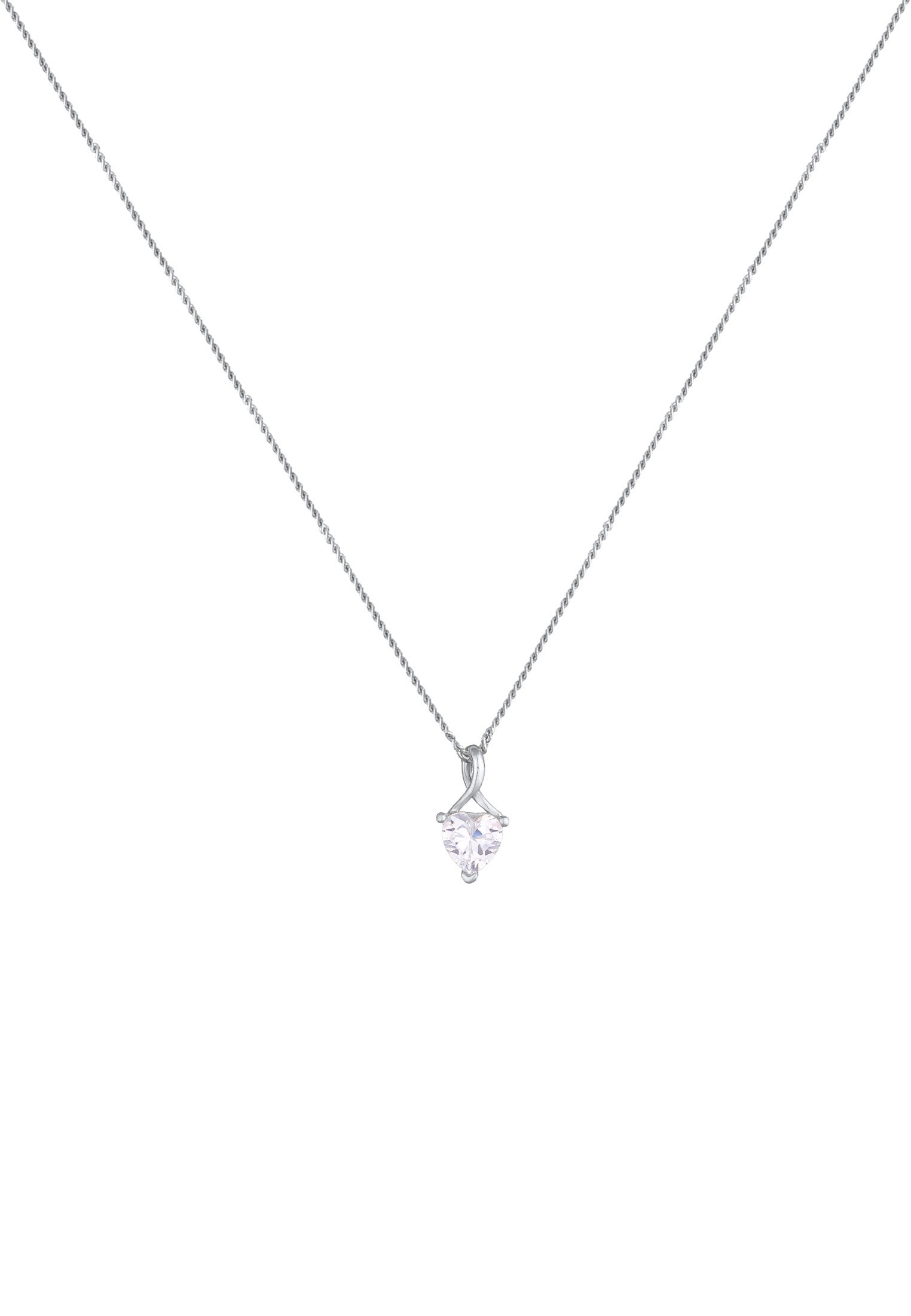 Elli Silberkette »Halskette Herz Infinity Zirkonia 925 Silber«