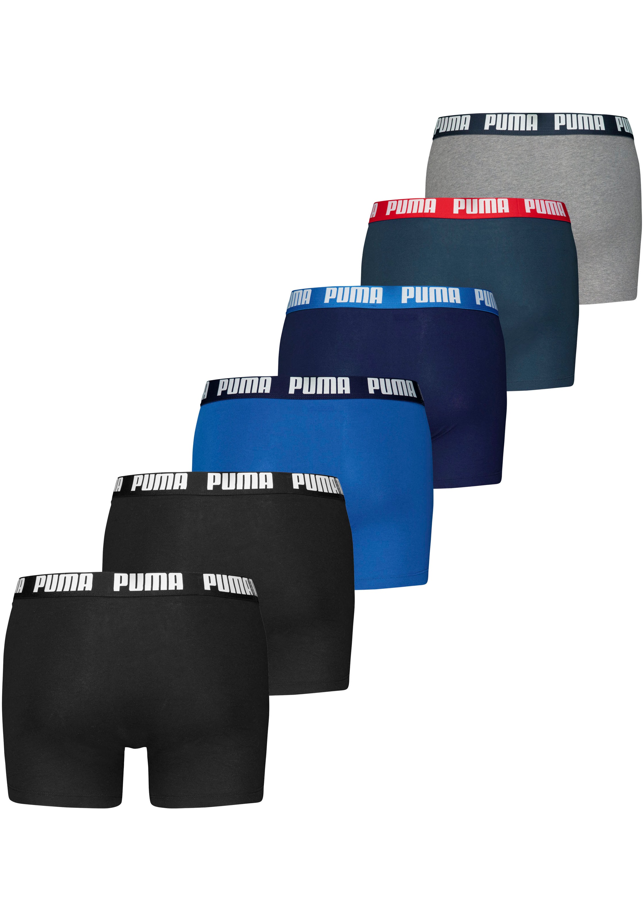 PUMA Boxer, (6er Pack), mit elastischem Logobund