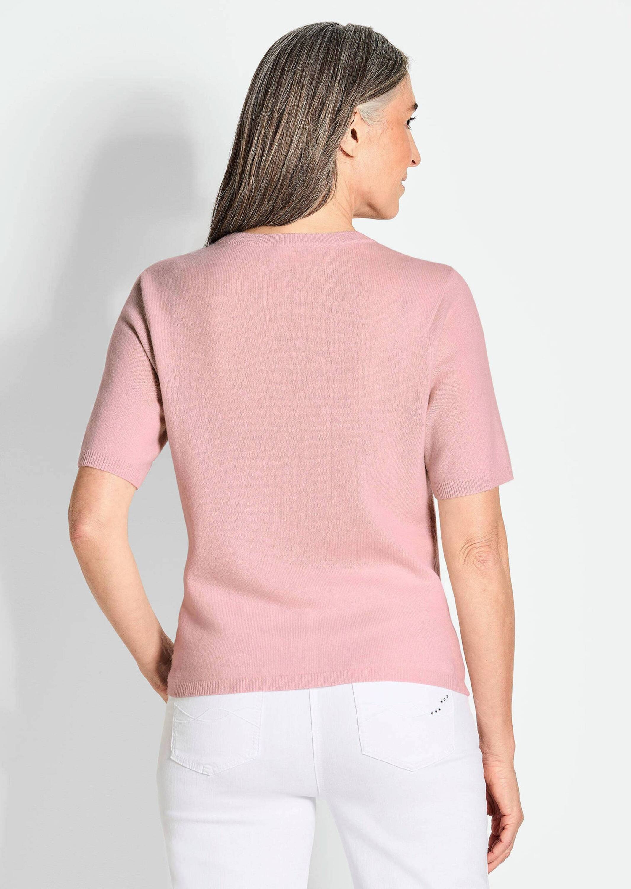 GOLDNER Kurzarmpullover »Halbarmpullover mit Rundhals aus Kaschmir«