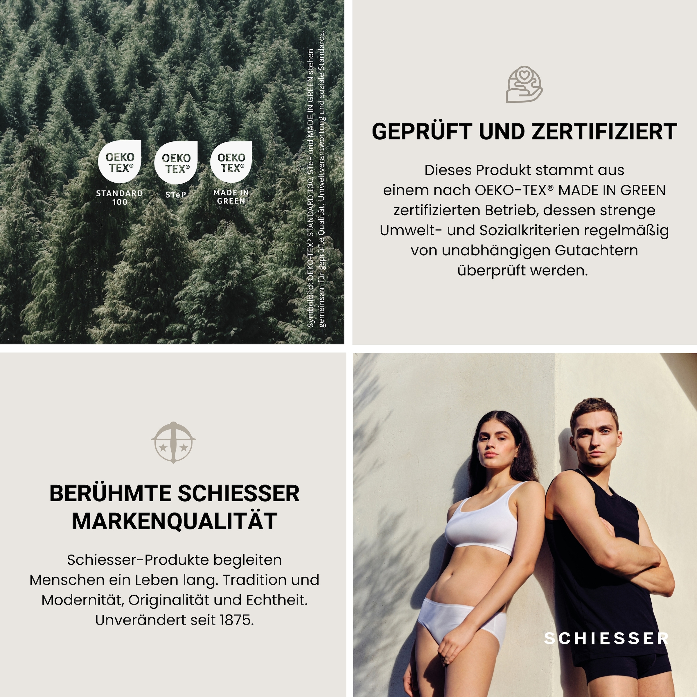 Schiesser Bettwäsche »Drops aus weichem Baumwollflanell in Ton-in-Ton Optik« 2 Stk. Made in Green