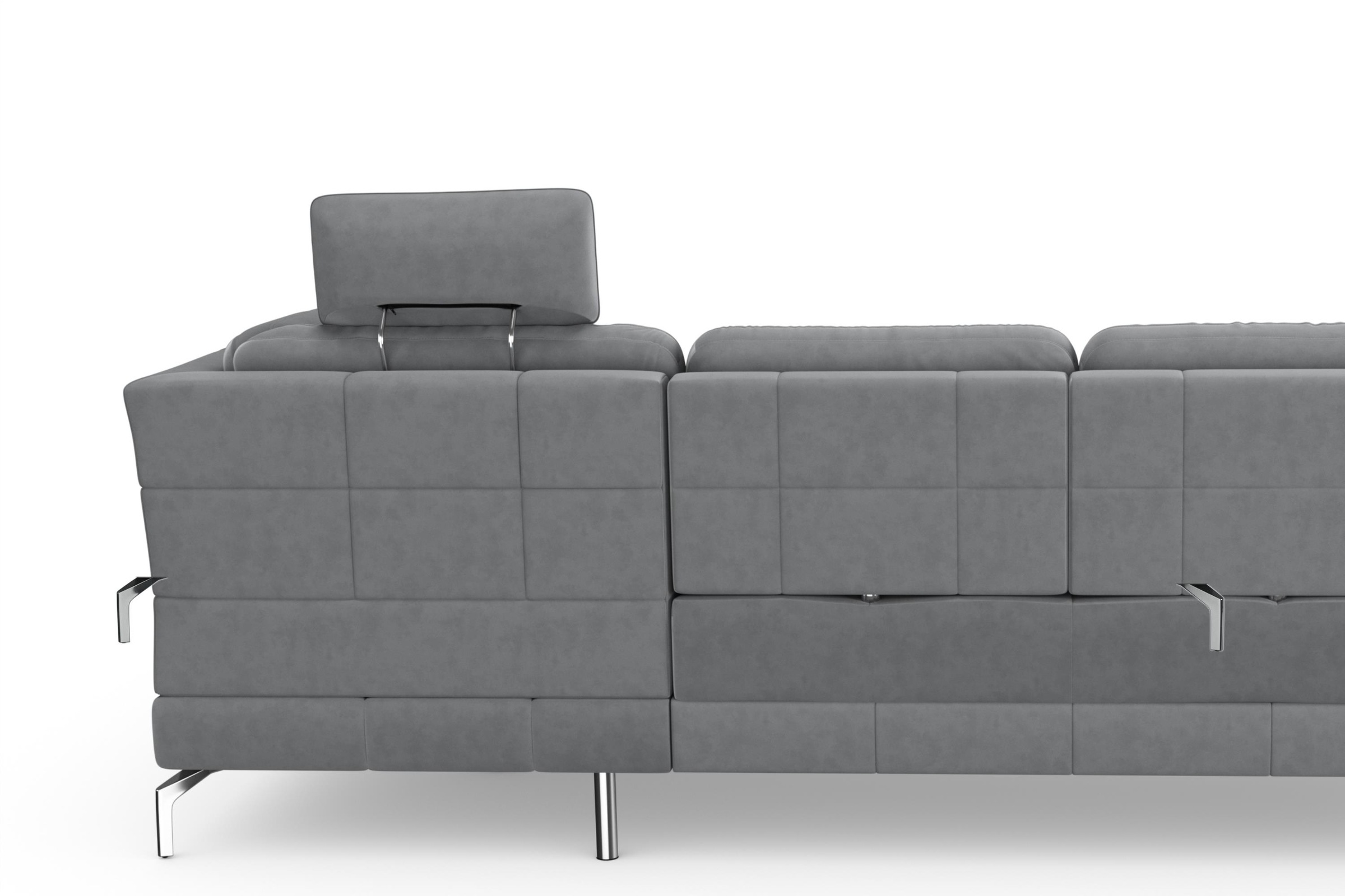 sit&more Ecksofa »Bendigo L-Form« inklusive Sitztiefenverstellung, Bodenfreiheit 15 cm, in 2 Fußfarben