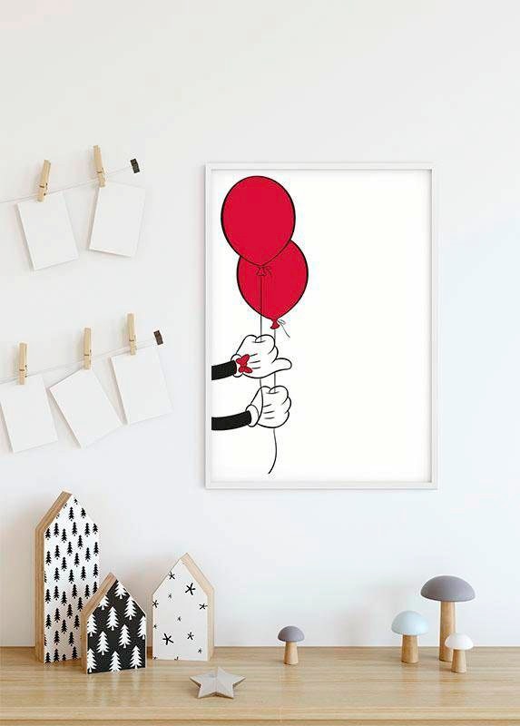 Komar Poster »Mickey Mouse Balloon«, Disney, (1 St.), Kinderzimmer, Schlafzimmer, Wohnzimmer